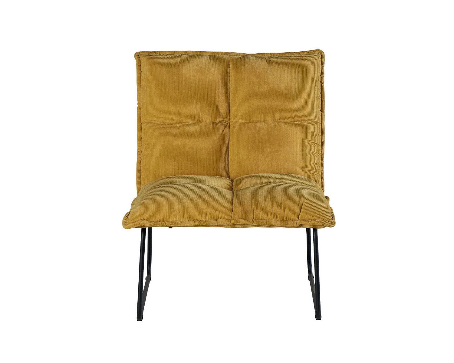 Duo di poltrone gialle "Calgari" ultraconfortevoli in stile vintage