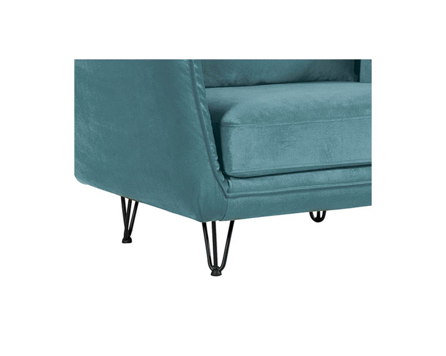 Poltrona club vintage "Hasting" in tessuto grigio scuro morbido al tatto