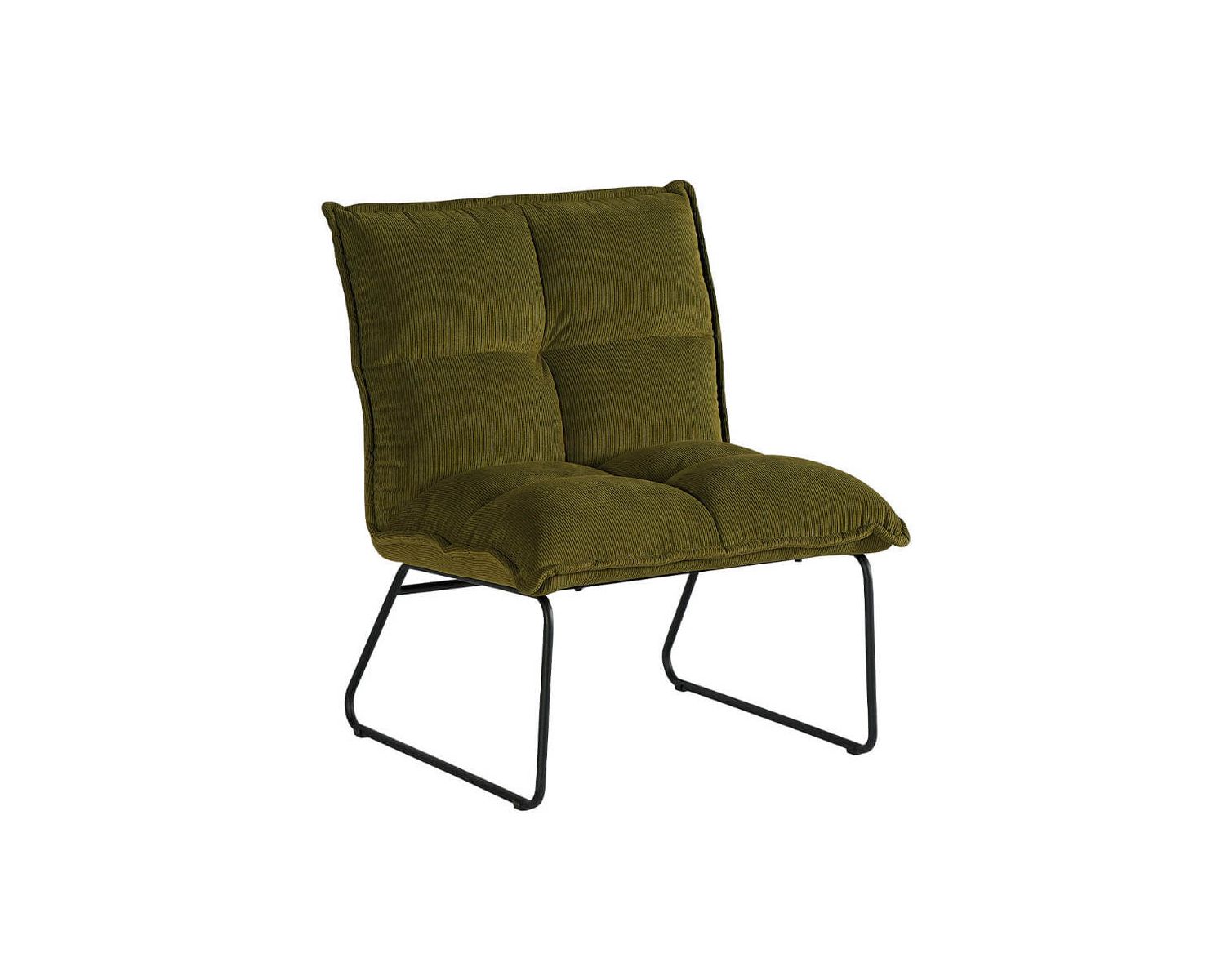 Set di 2 poltrone verde cachi "Calgari" in stile scandinavo ultra-confortevole