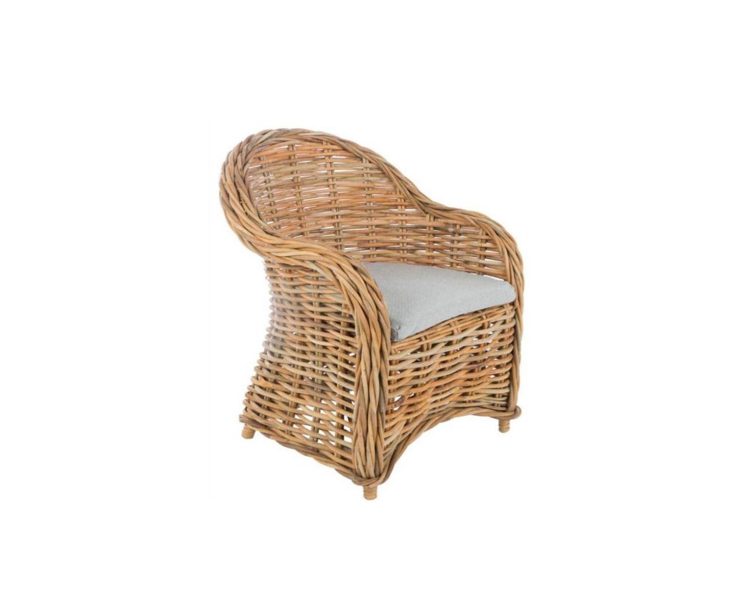 Poltrona da esterno "Taipa Beach" in rattan intrecciato con cuscino di seduta