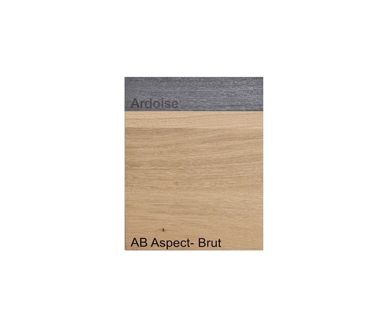 Tavolo bicolore in rovere massiccio "Bellisima Ardoise" con finitura grezza