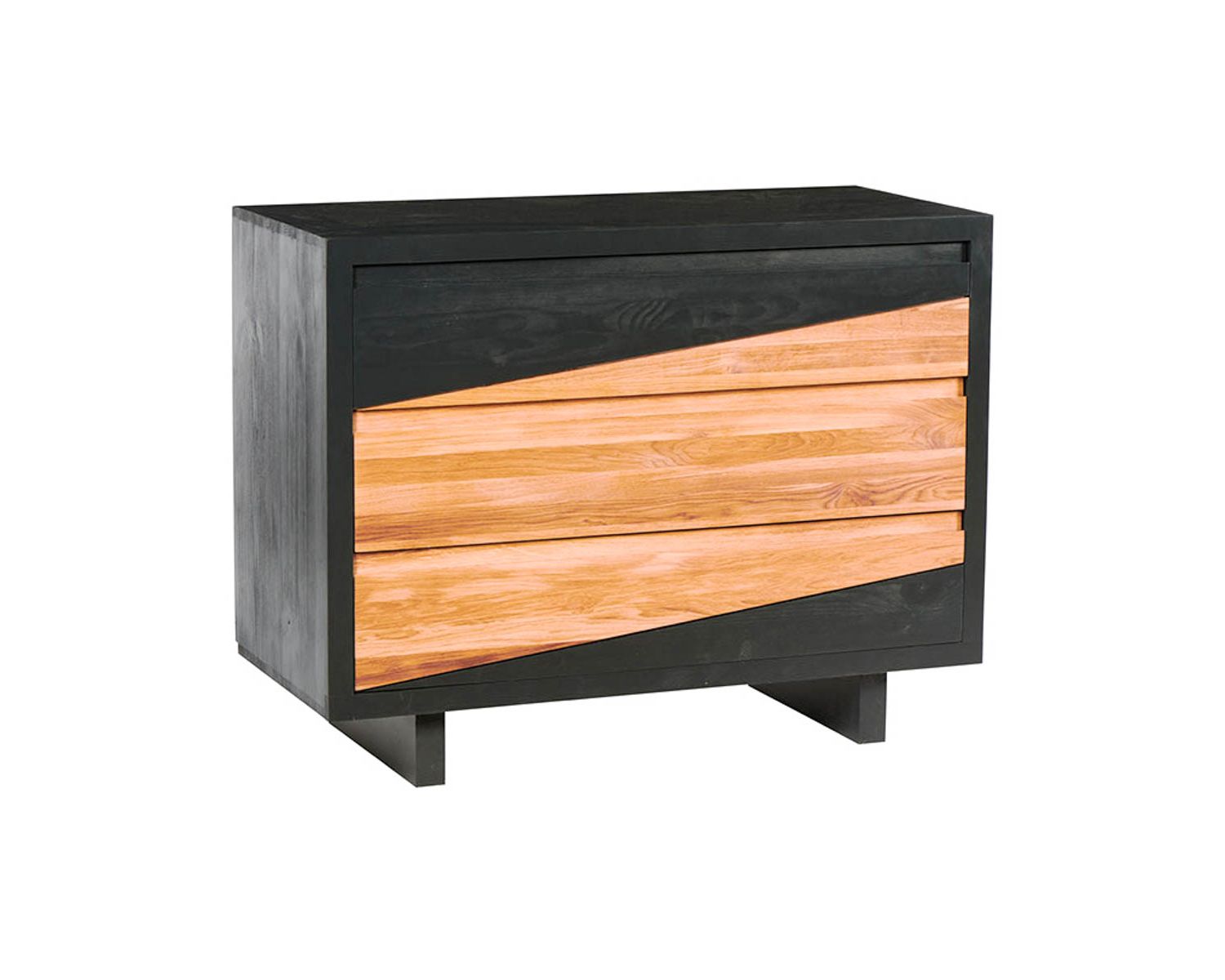 Cassettiera per camera da letto Casita "Flix" design nero e legno