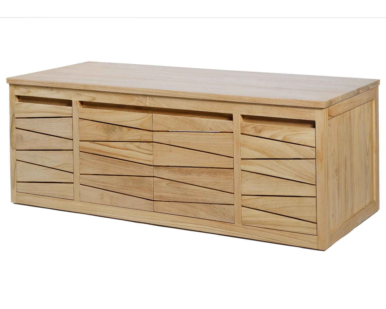 Mobiletto sospeso "Moho" da 120 cm in teak