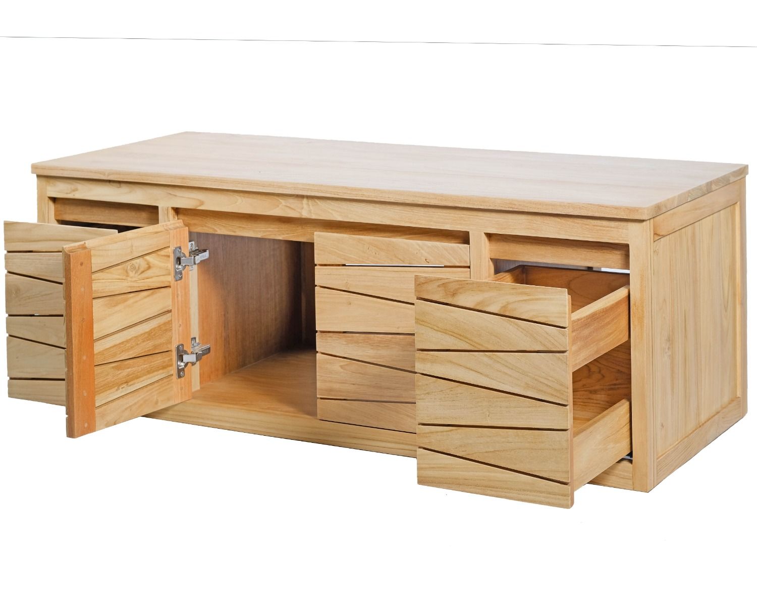 Mobiletto sospeso "Moho" da 120 cm in teak