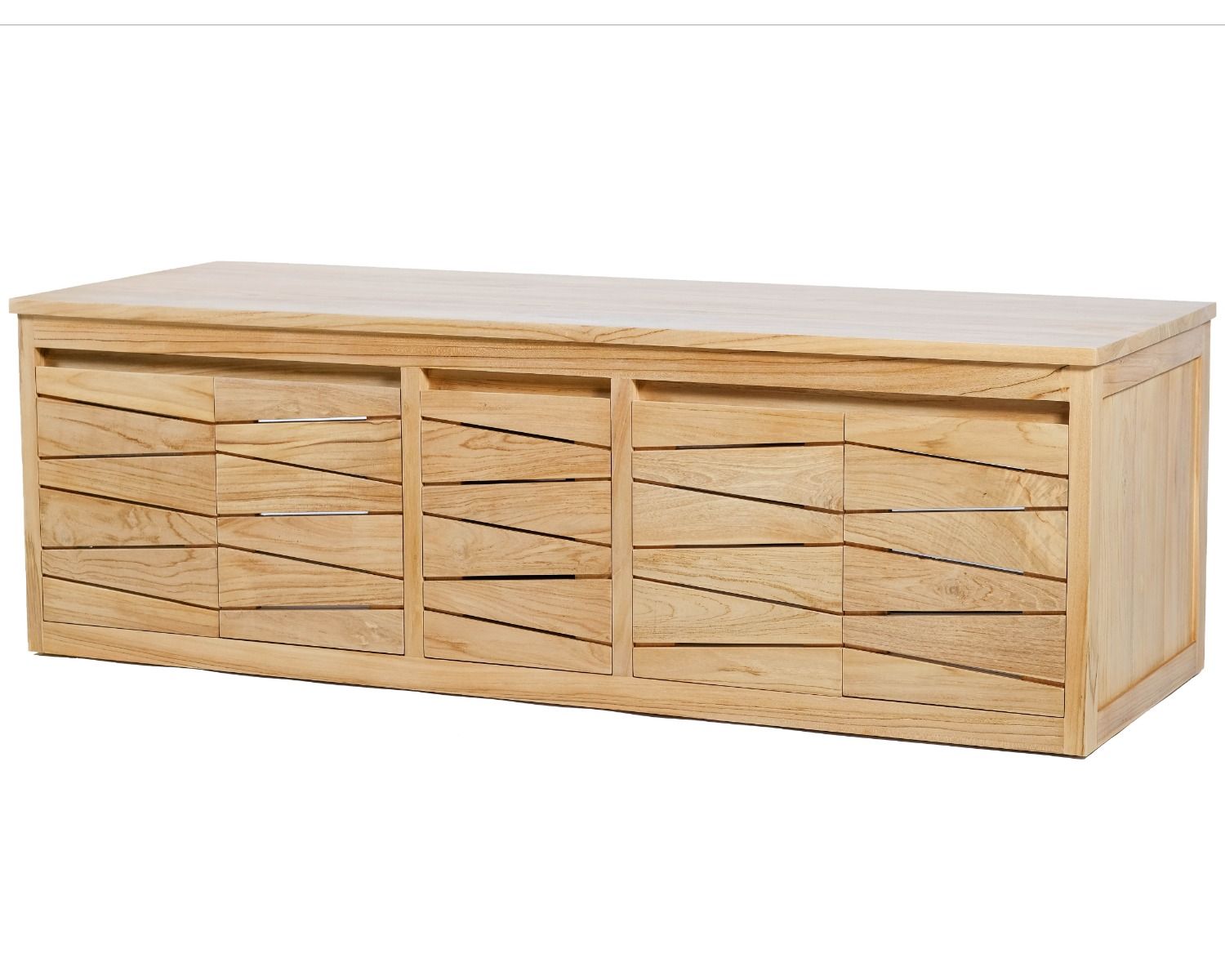 Mobiletto sospeso in teak "Moho" 140 cm