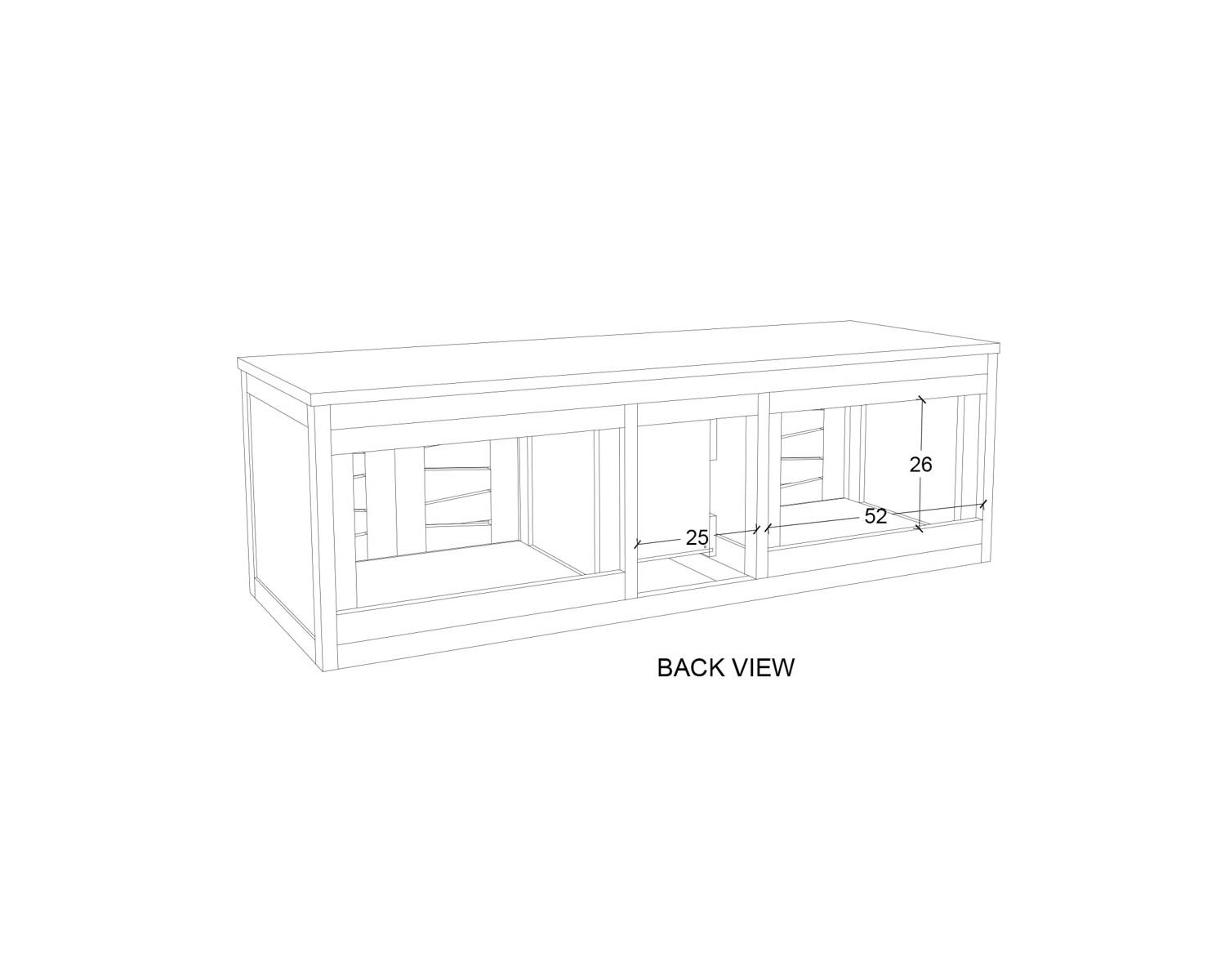 Mobiletto sospeso in teak "Moho" 140 cm