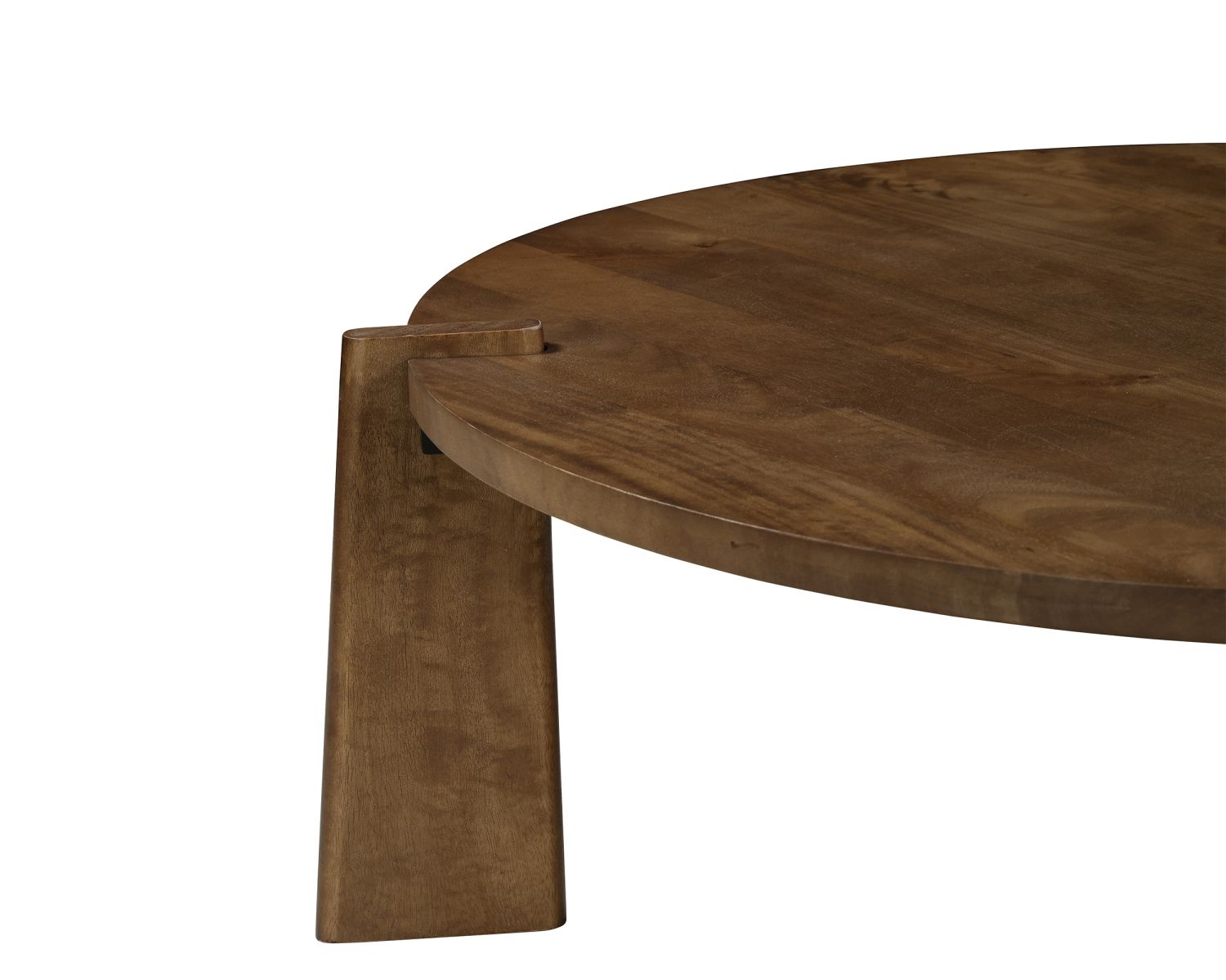 Coppia di tavolini rotondi "Loopie" in legno di mango scuro