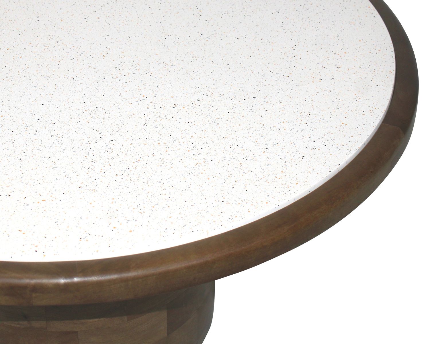 Tavolino da salotto rotondo con piano in terrazzo in stile retrò "Netty"