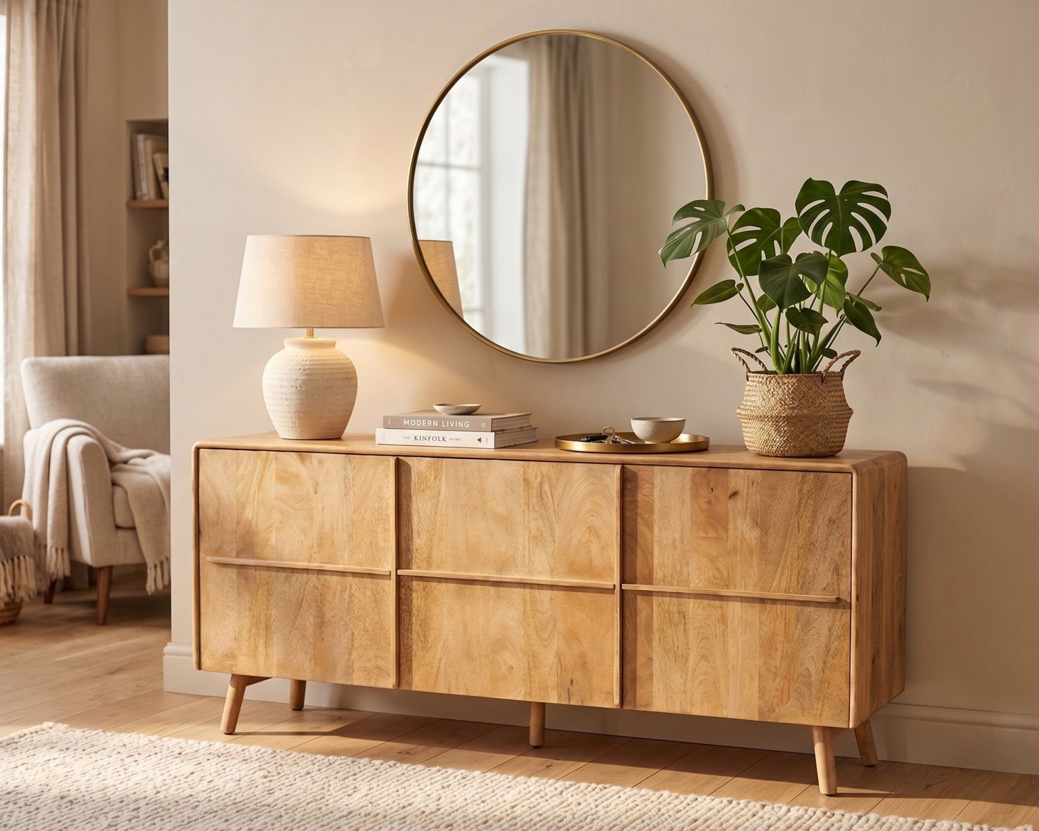 Credenza "Becky" con gambe a compasso