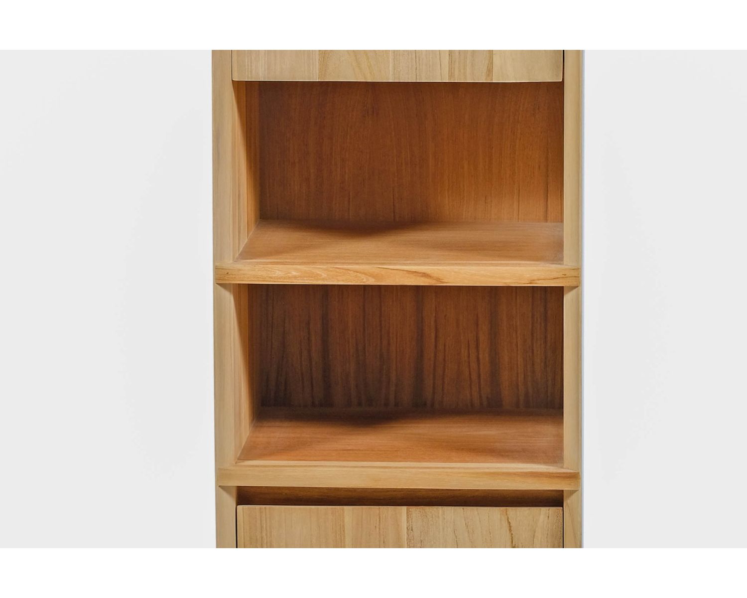 Mobile contenitore in teak "Tika" con anta, nicchie e cassetto