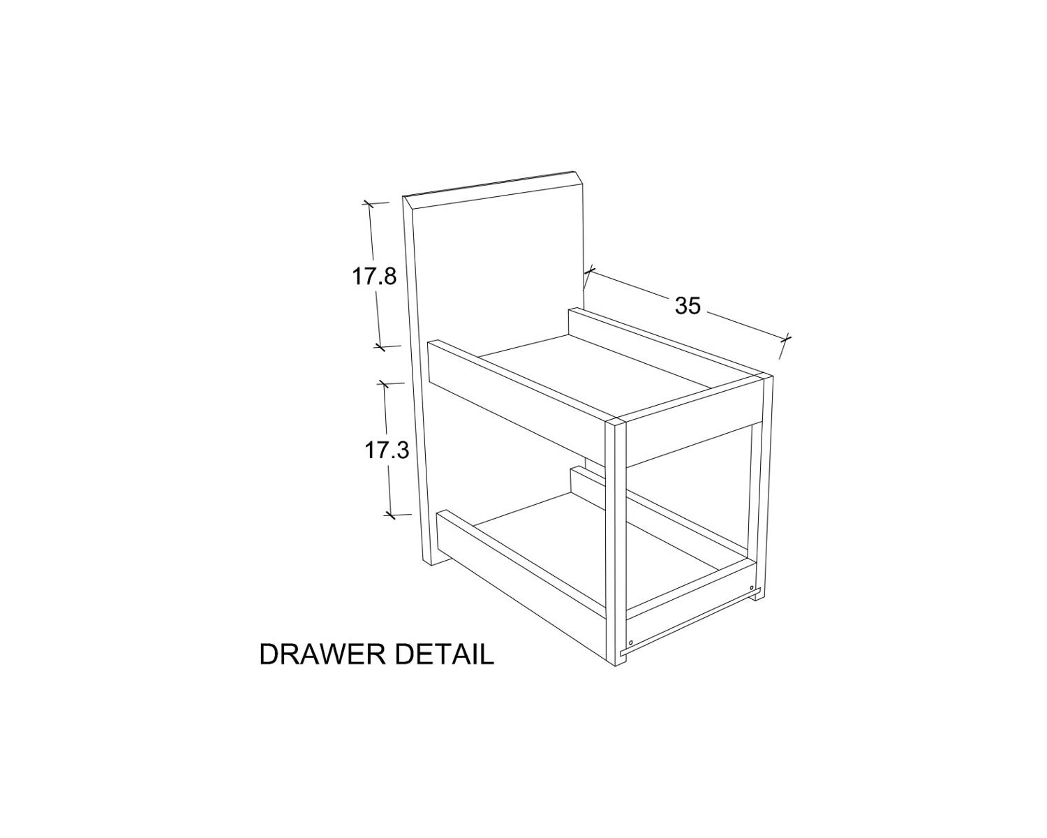 Mobiletto in teak "Napu" 140 cm