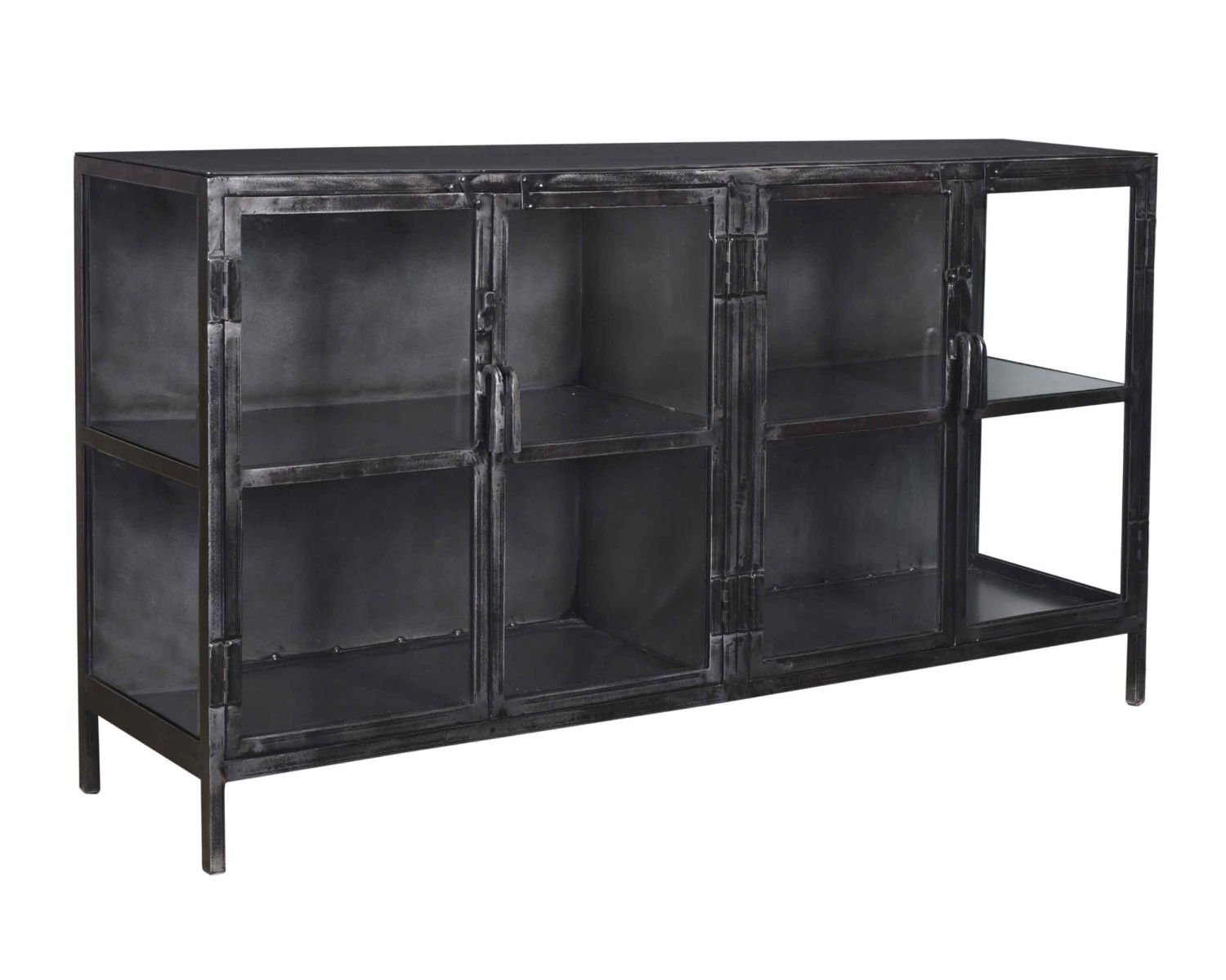 Credenza in metallo smaltato "Black Cook" a 4 ante