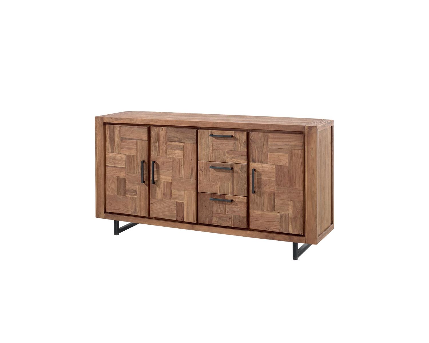 Credenza "Kataya" a 3 ante e 3 cassetti in teak massiccio 180 cm