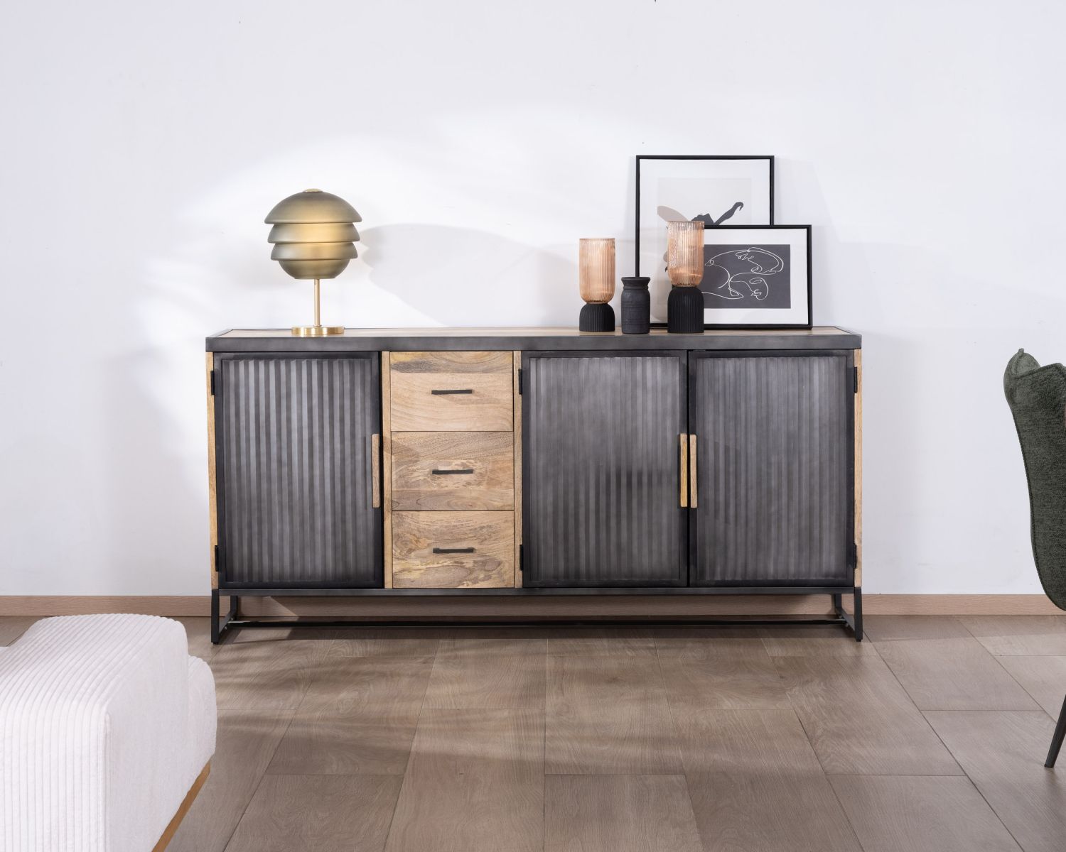 Madia industriale "Kazag" con frontali e cassetti scanalati