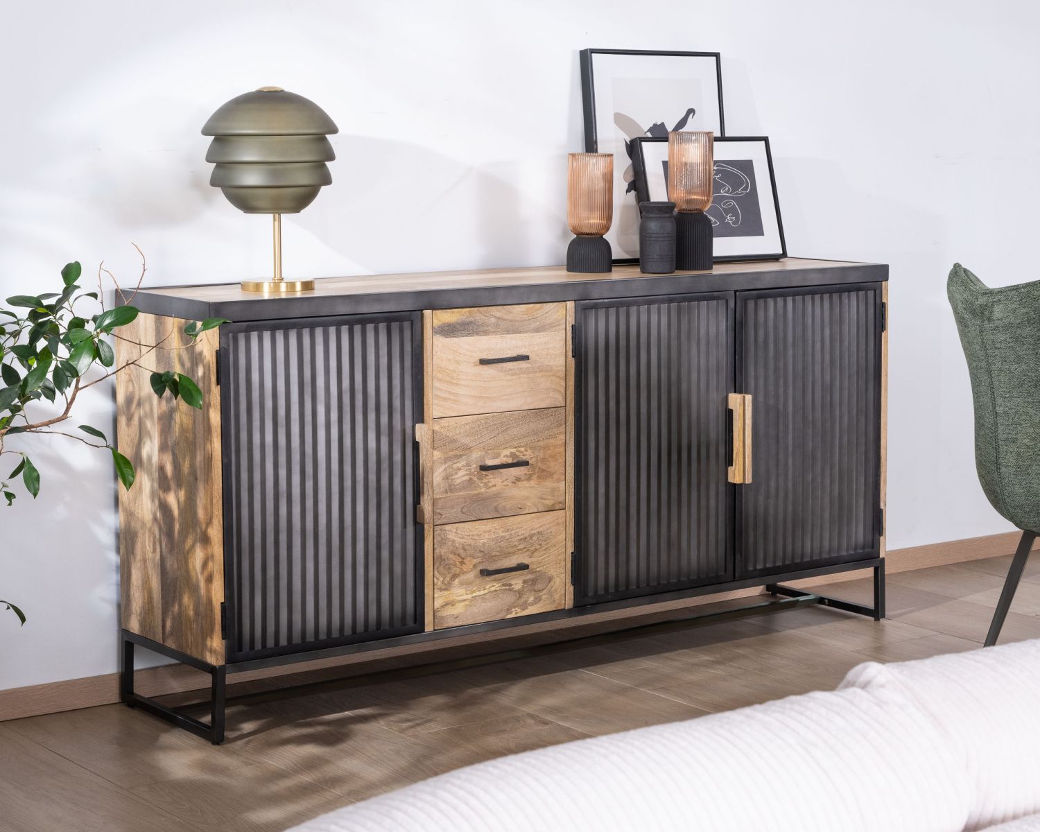 Madia industriale "Kazag" con frontali e cassetti scanalati