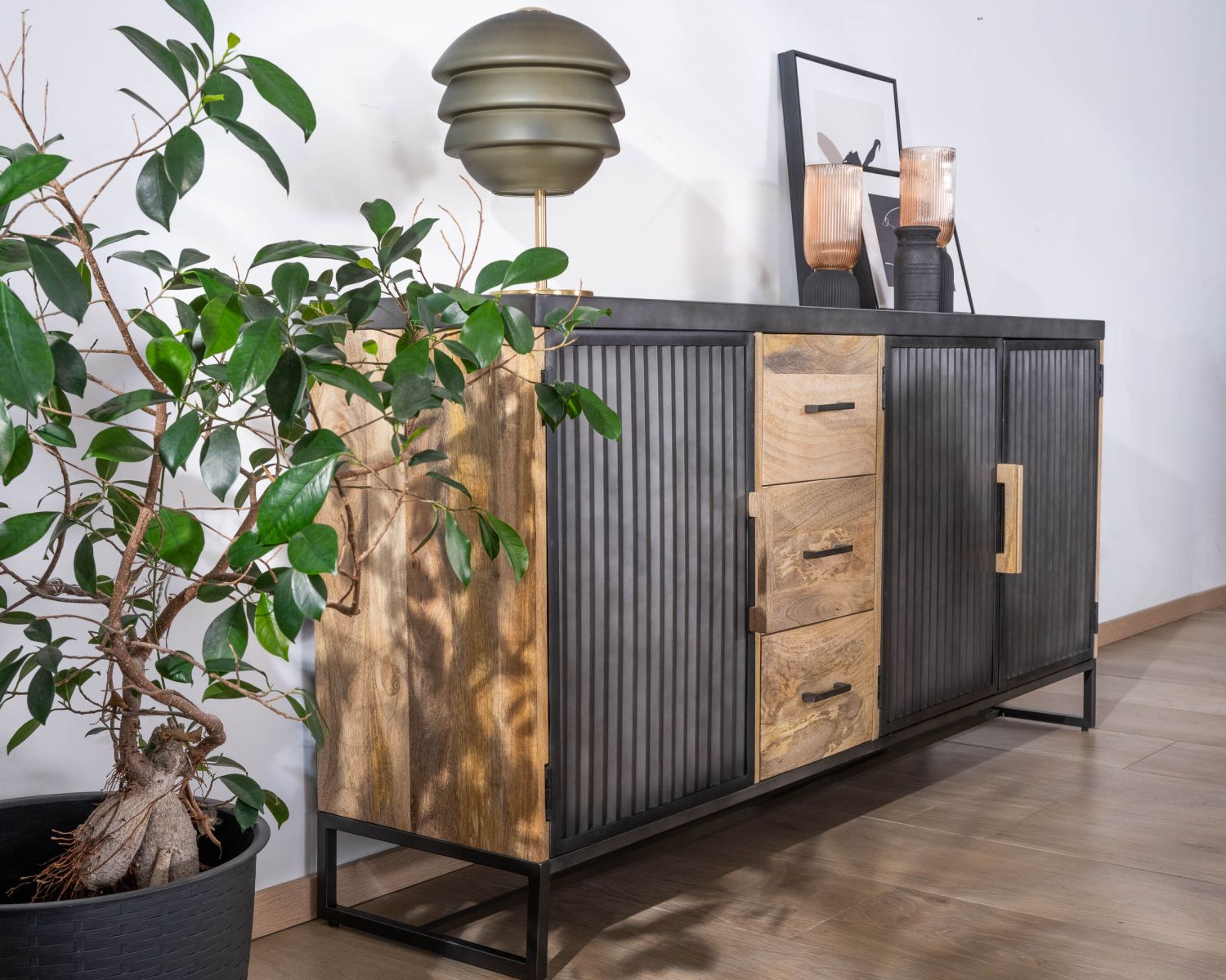 Madia industriale "Kazag" con frontali e cassetti scanalati