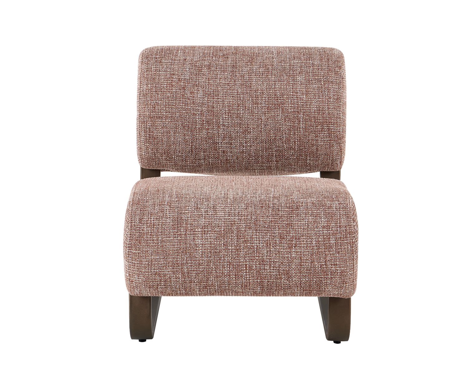 Poltrona dal design retrò "Luno" con struttura in metallo color bronzo