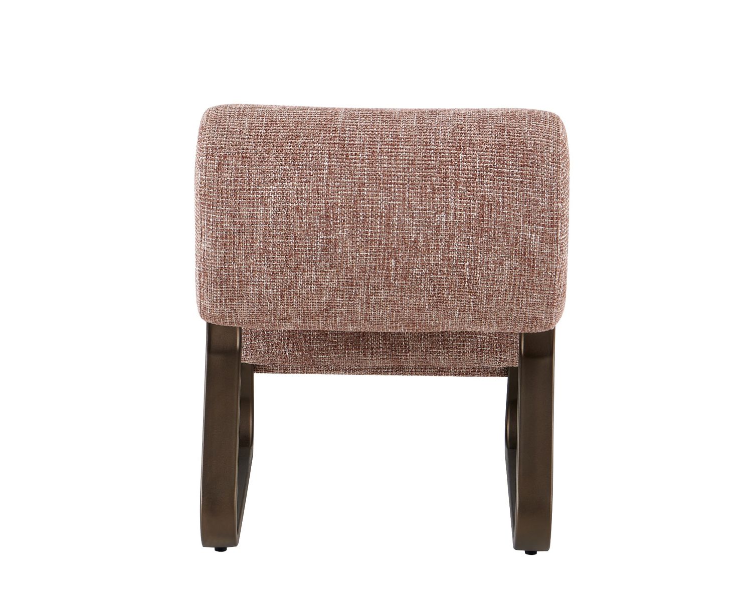 Poltrona dal design retrò "Luno" con struttura in metallo color bronzo