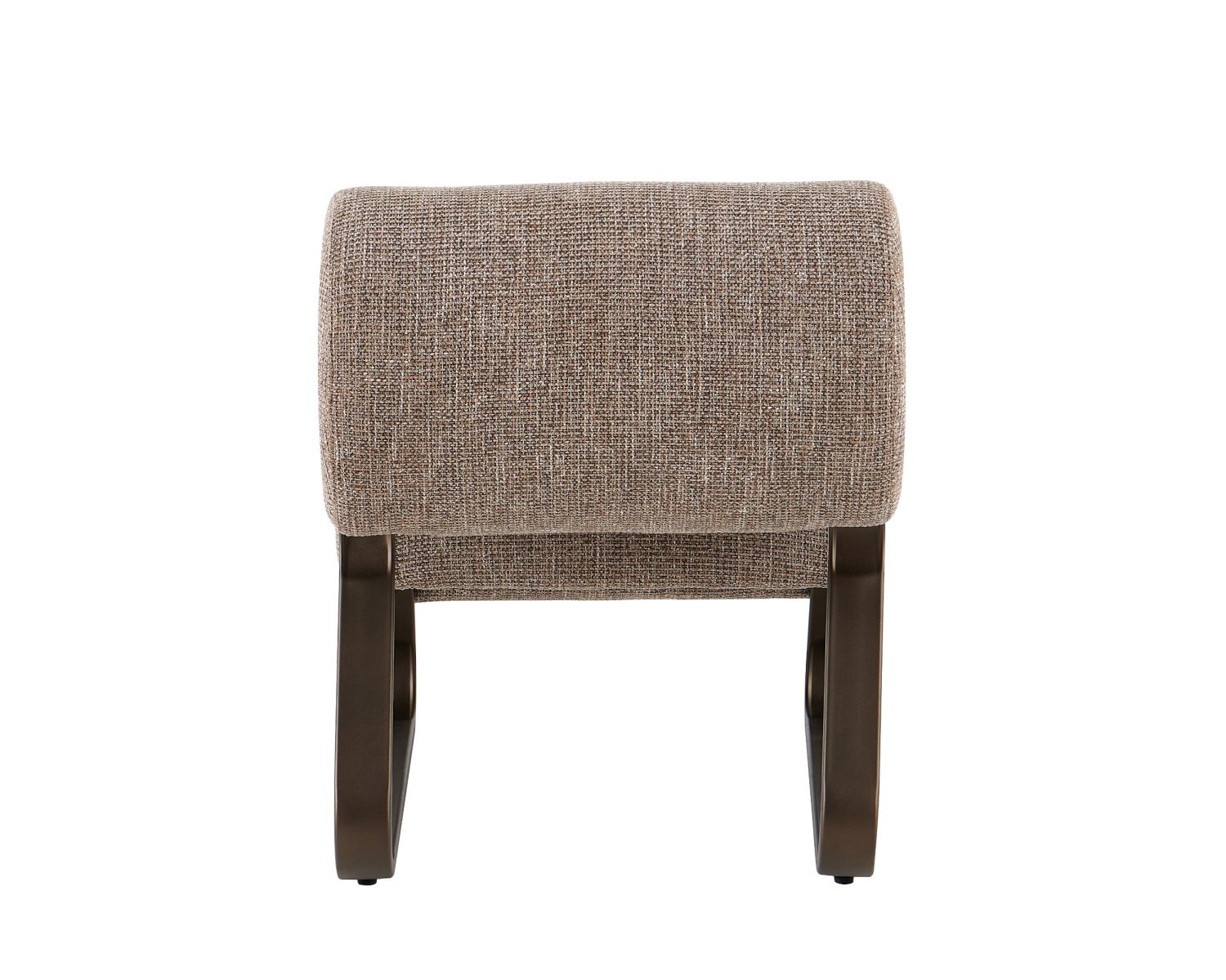 Poltrona dal design retrò "Luno" con struttura in metallo color bronzo