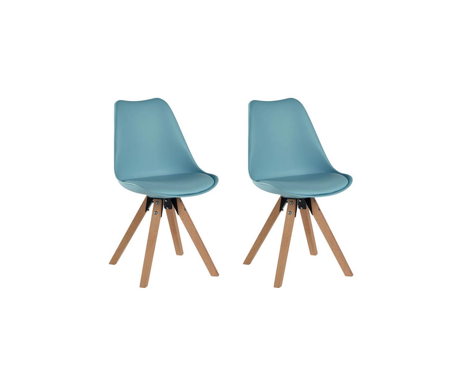 Set di 2 sedie scandinave blu "Benny" di Casita