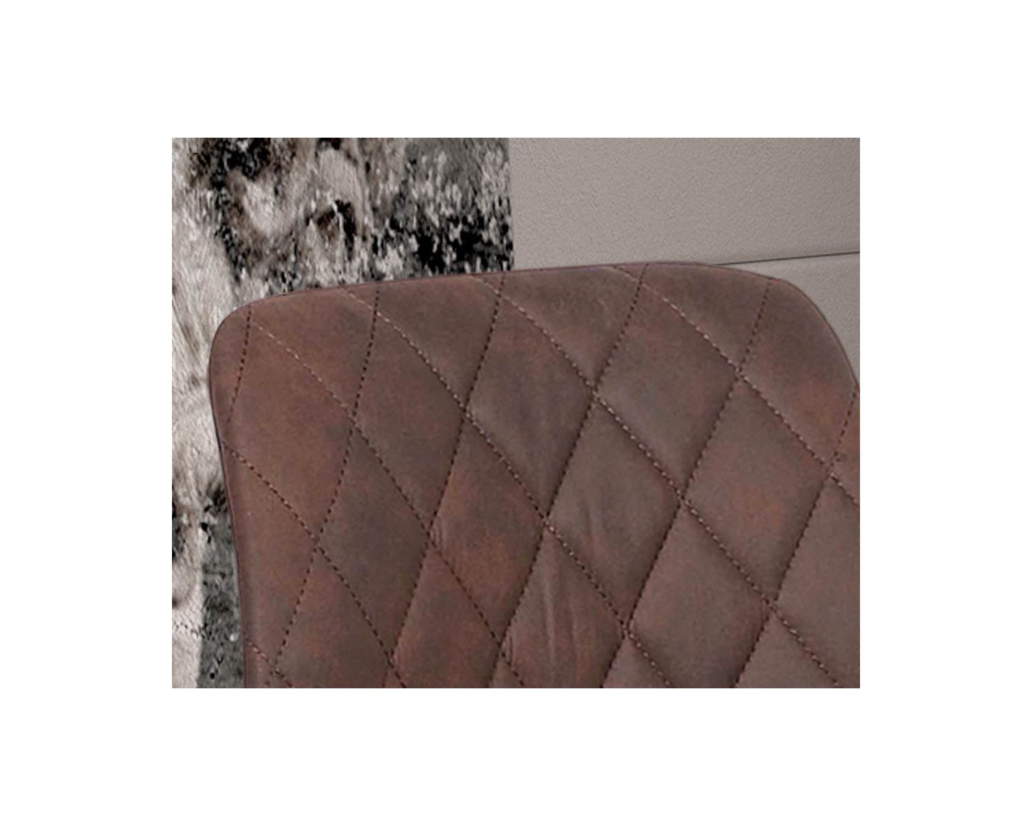 Set di 2 sedie di design "Miro" in metallo nero e tessuto in microfibra marrone