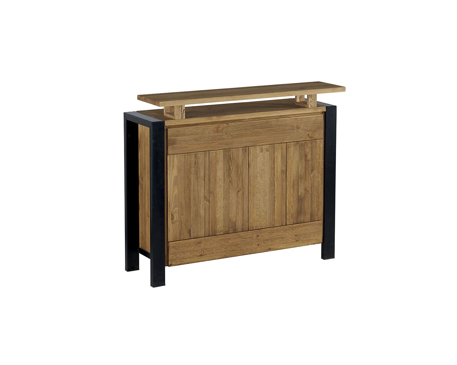 Barra "Lugano" in metallo e pino massiccio