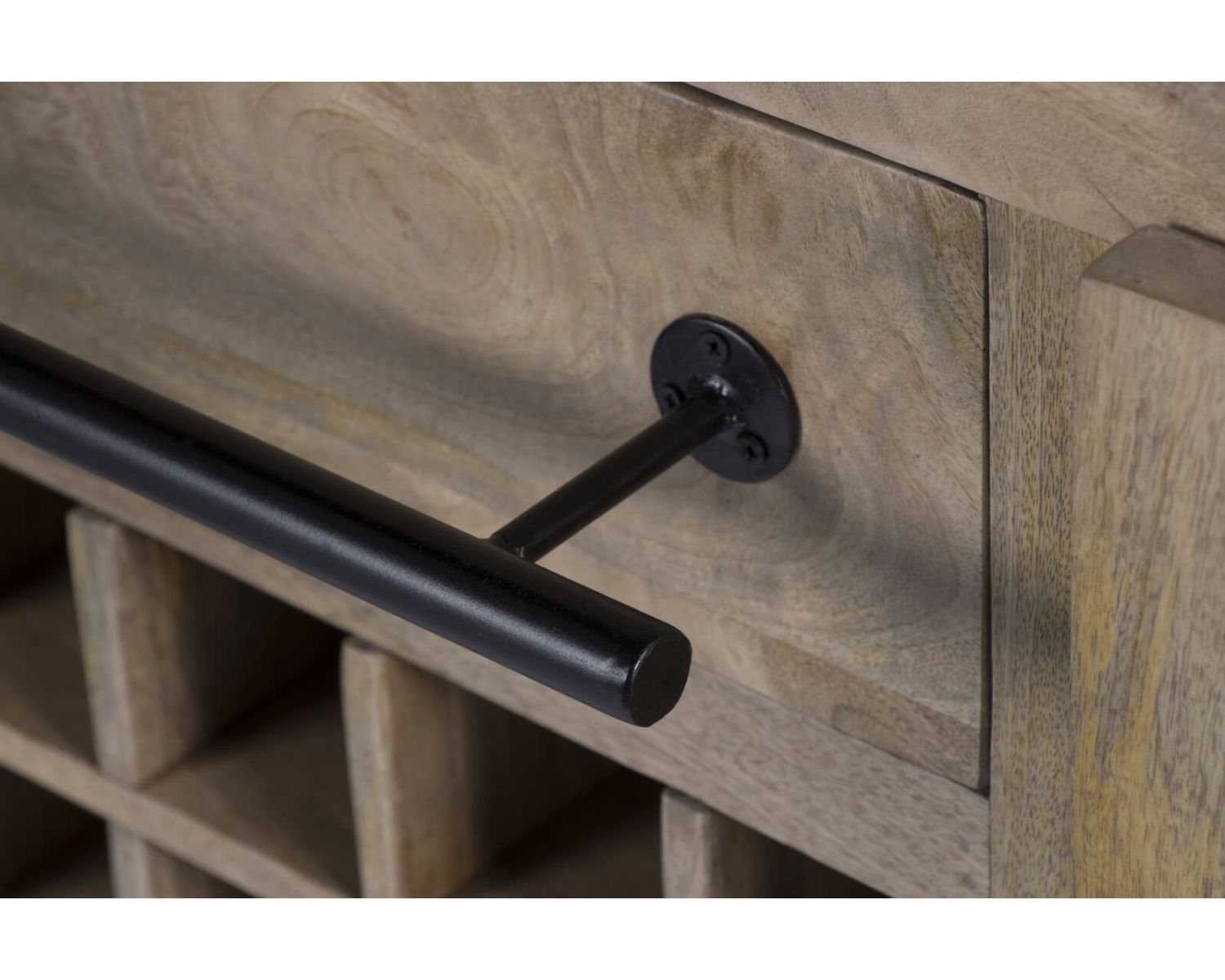 Blocco cucina grande in legno massiccio "Grand Chef" con piano in pietra 165 cm