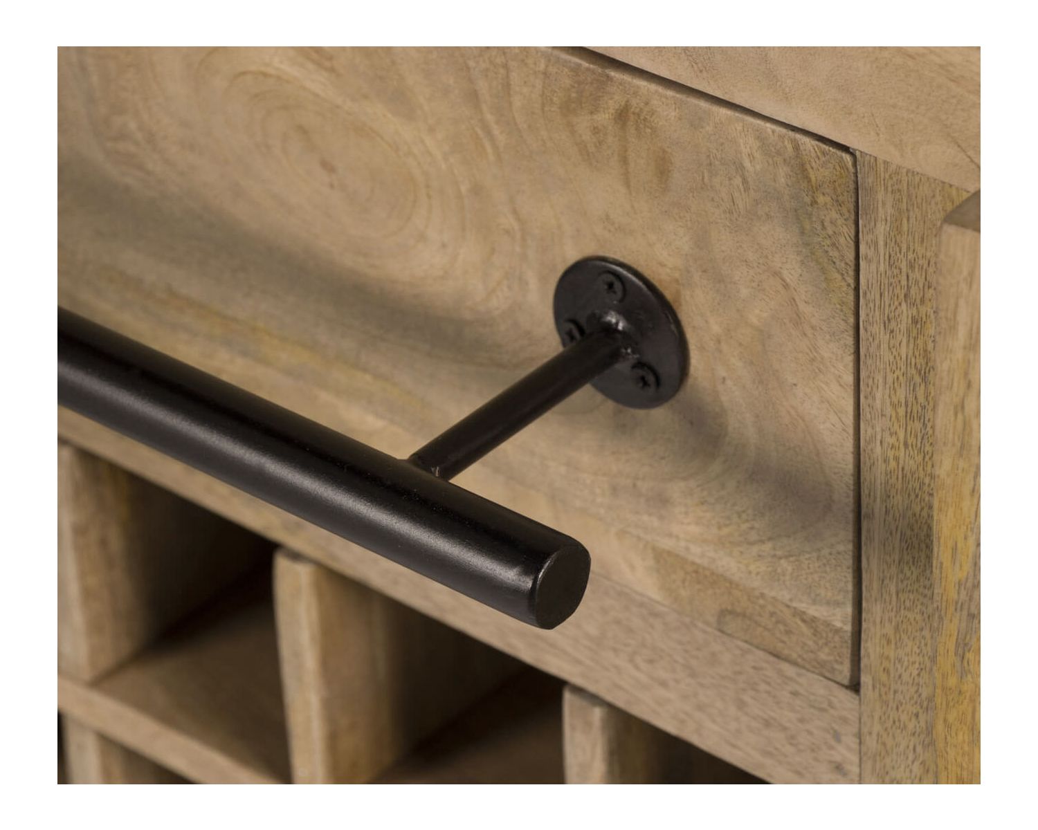 Blocco cucina in legno massiccio "Grand Chef" 115cm piano in pietra