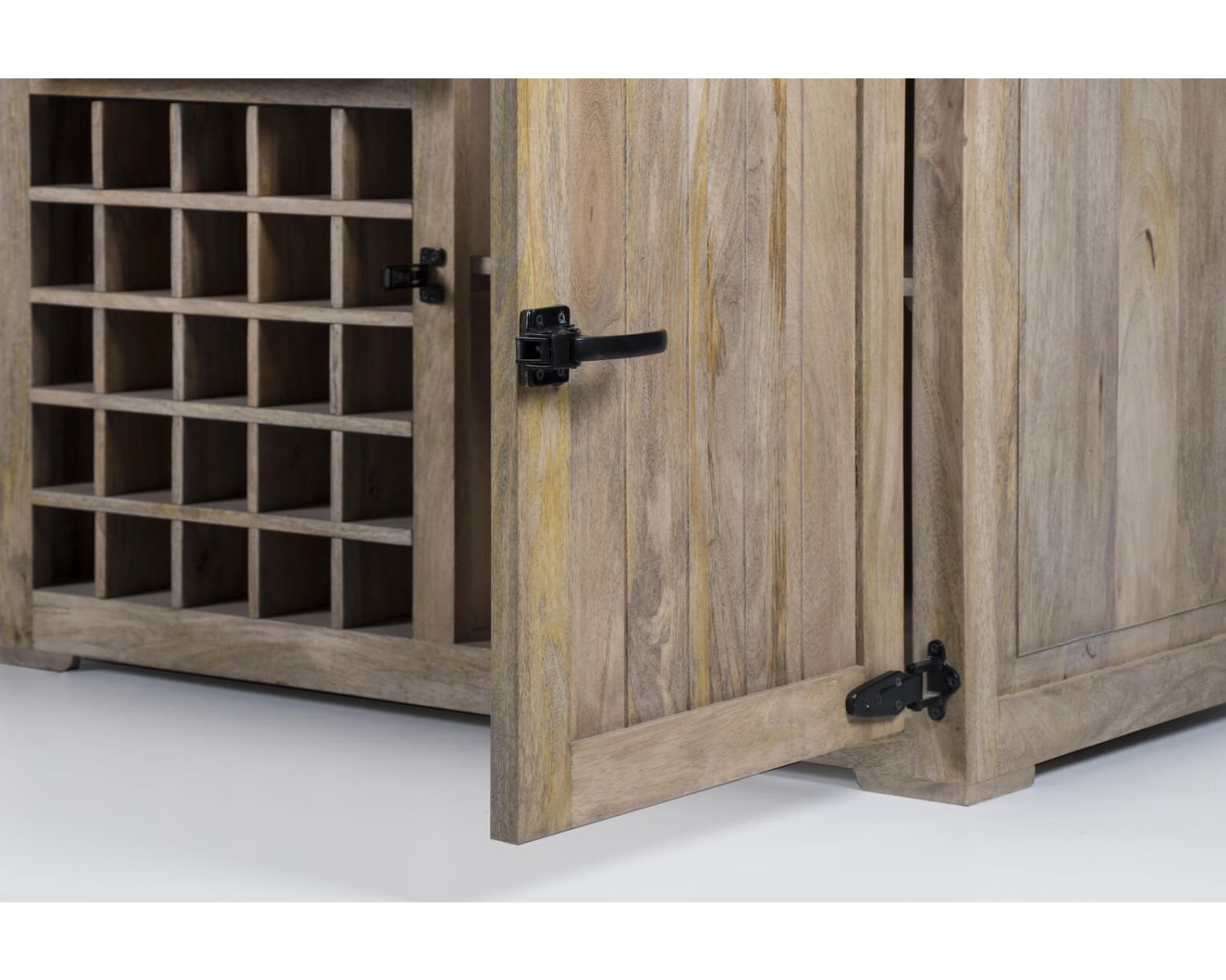 Blocco cucina grande in legno massiccio "Grand Chef" con piano in pietra 165 cm