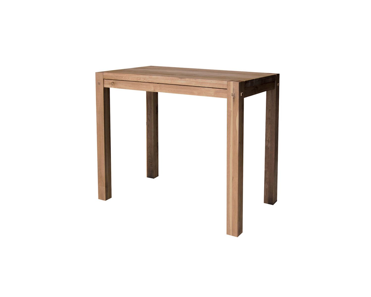 Tavolo da pranzo "Lodge Casita" in rovere oliato con piano a doghe 120x70cm