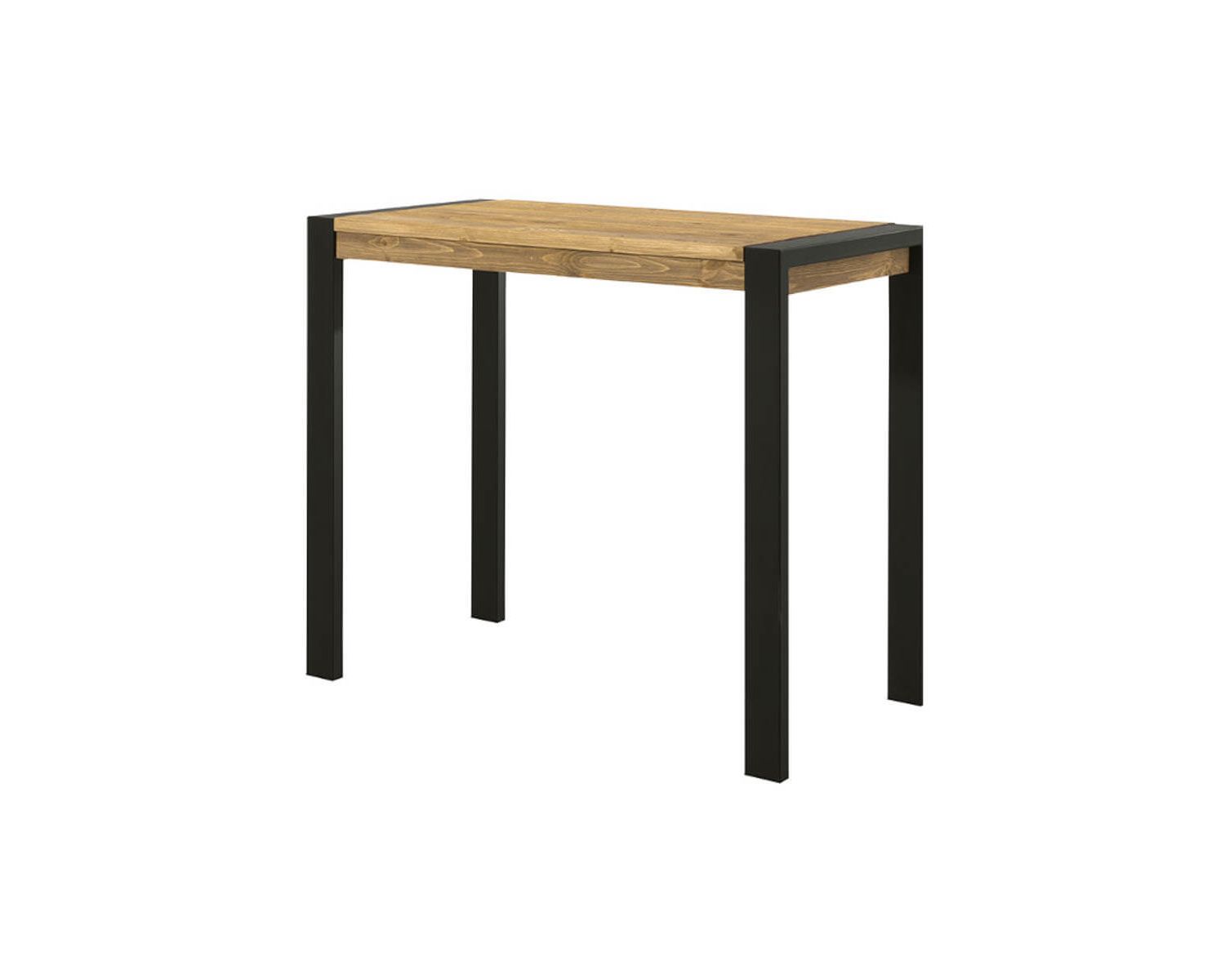 Tavolo rettangolare "Lugano" in pino massiccio e metallo 120x70cm