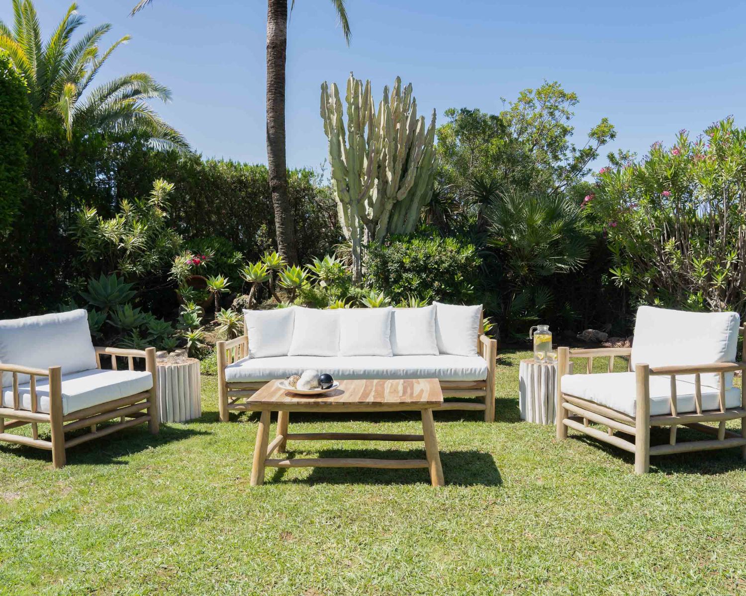 Mobili da giardino in stile etnico "Sumatra" in rami di teak