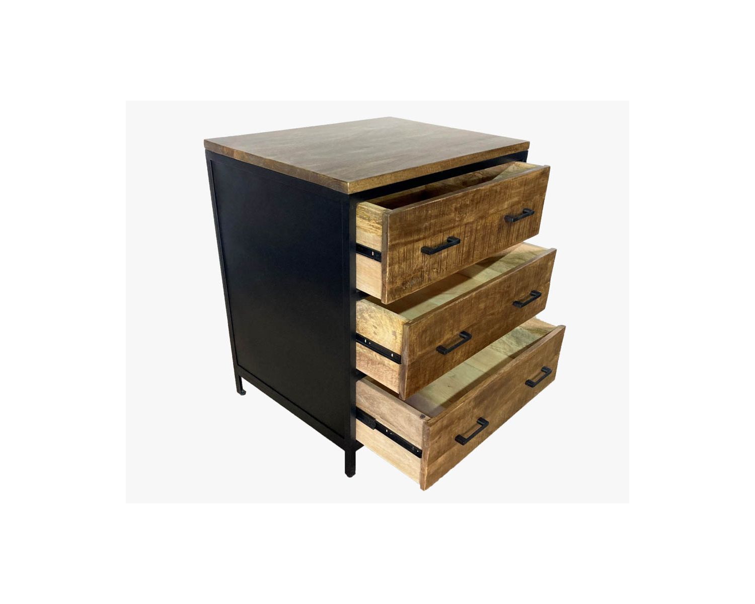 Armadio a 3 cassetti "Atelier" per cucine in legno e metallo in stile industriale