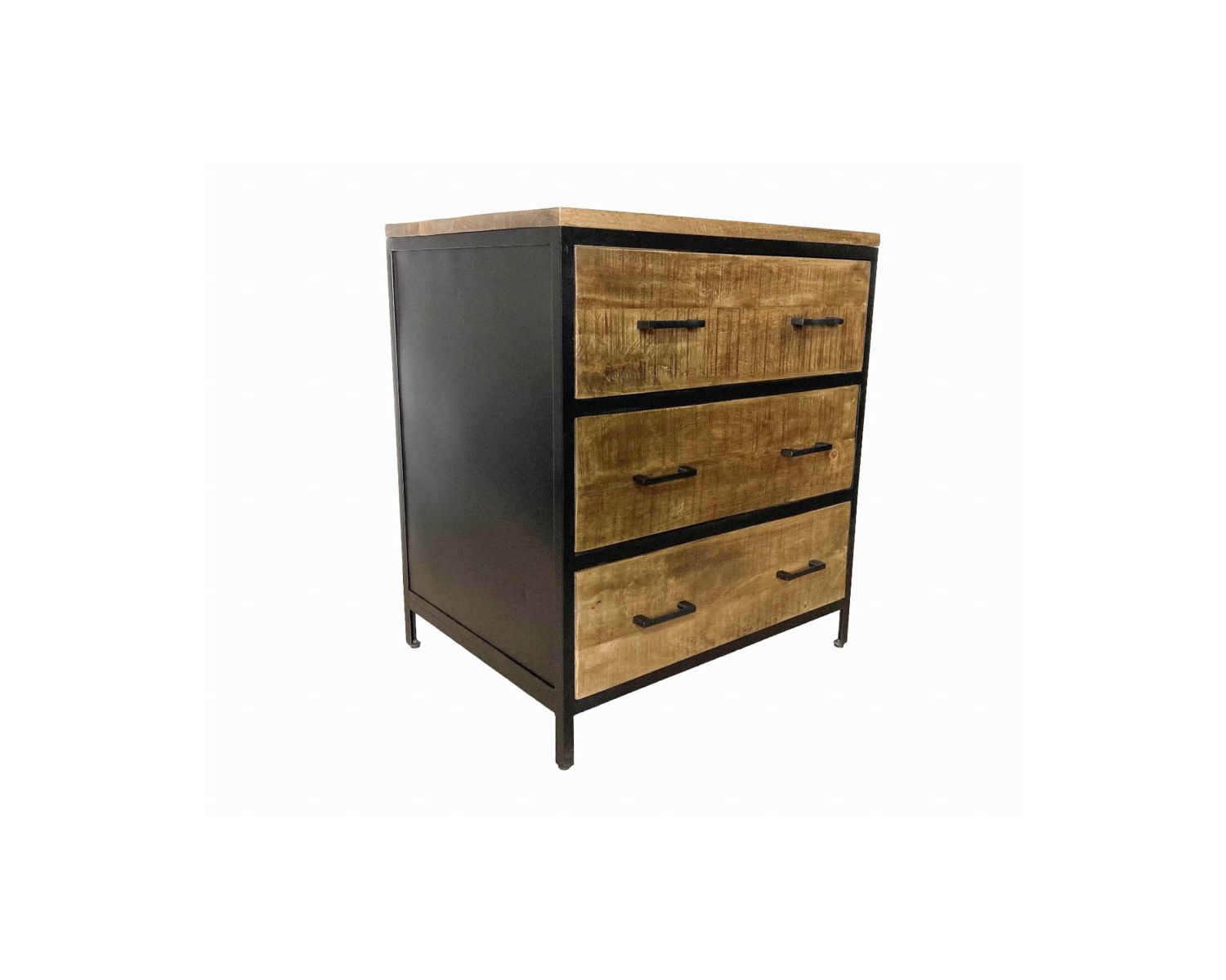 Armadio a 3 cassetti "Atelier" per cucine in legno e metallo in stile industriale