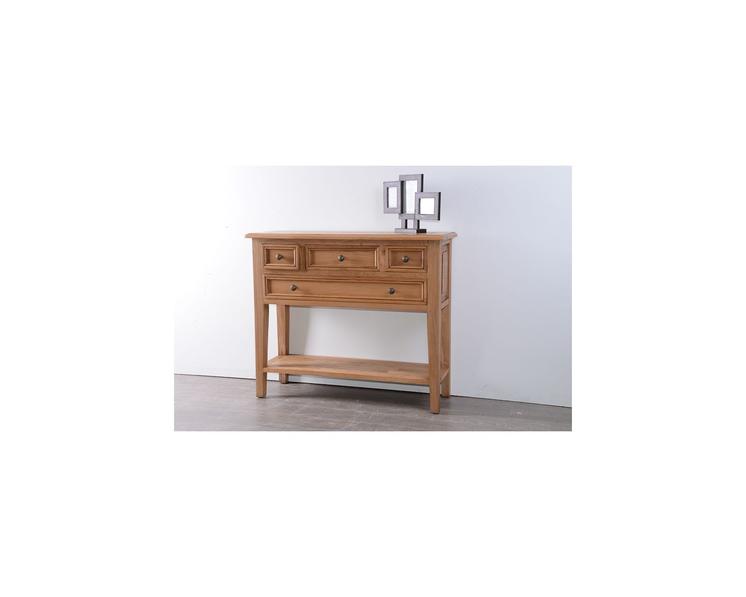 Consolle in rovere massiccio "Campagnol" con cassetti