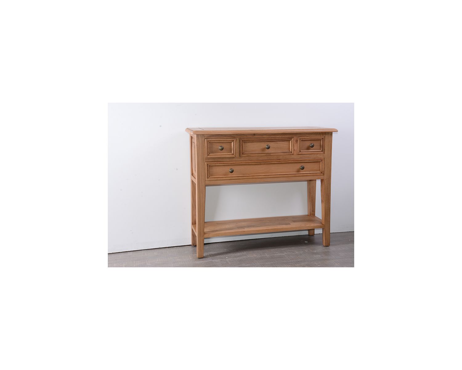 Consolle in rovere massiccio "Campagnol" con cassetti