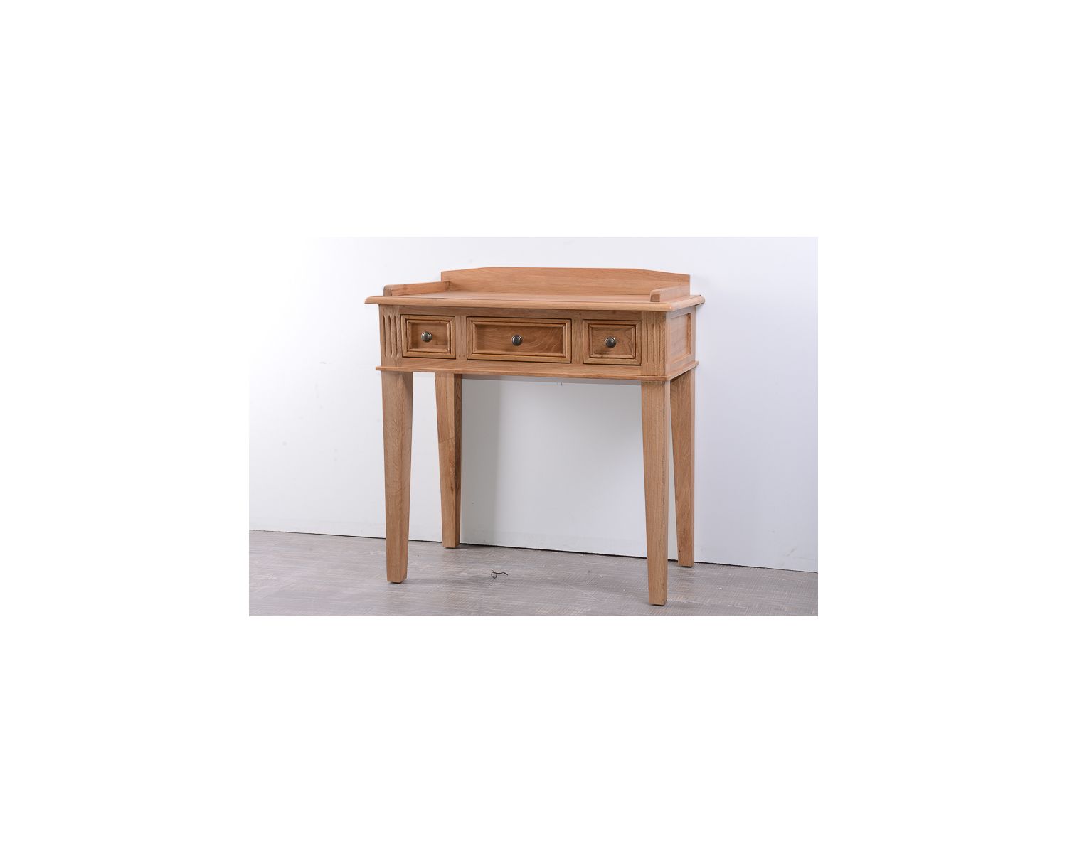 Scrivania a 3 cassetti in rovere massiccio "Campagnol