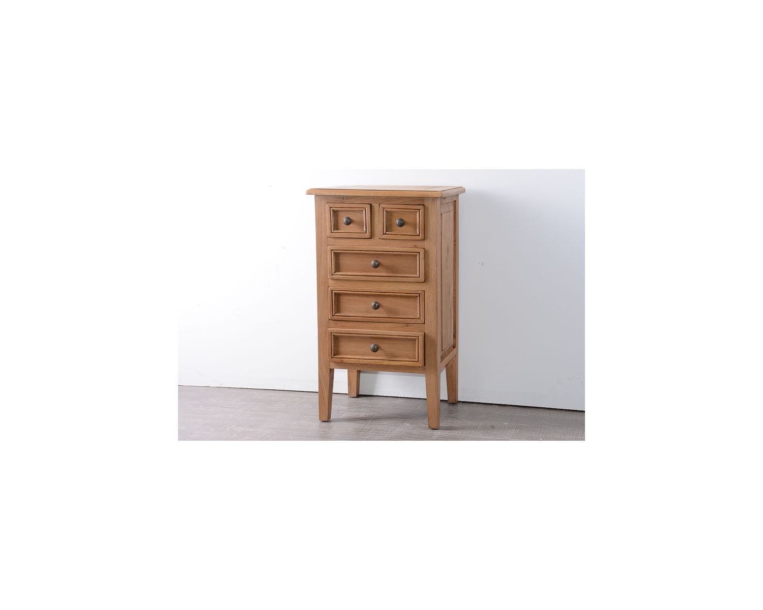 Armadietto in rovere massiccio "Campagnol" con 5 cassetti