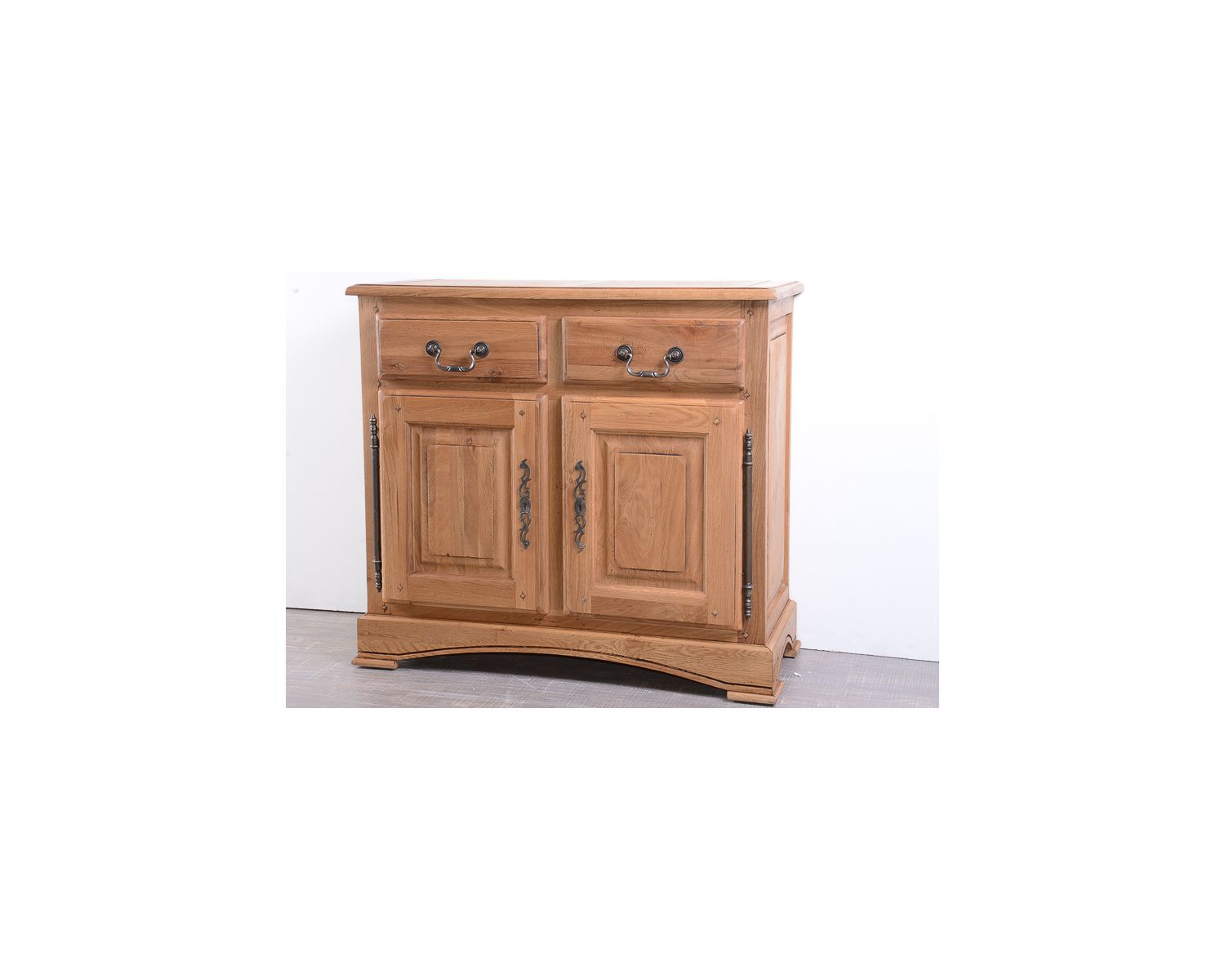 Mobile da corridoio "Campagnol" in rovere massiccio a 2 ante e 2 cassetti