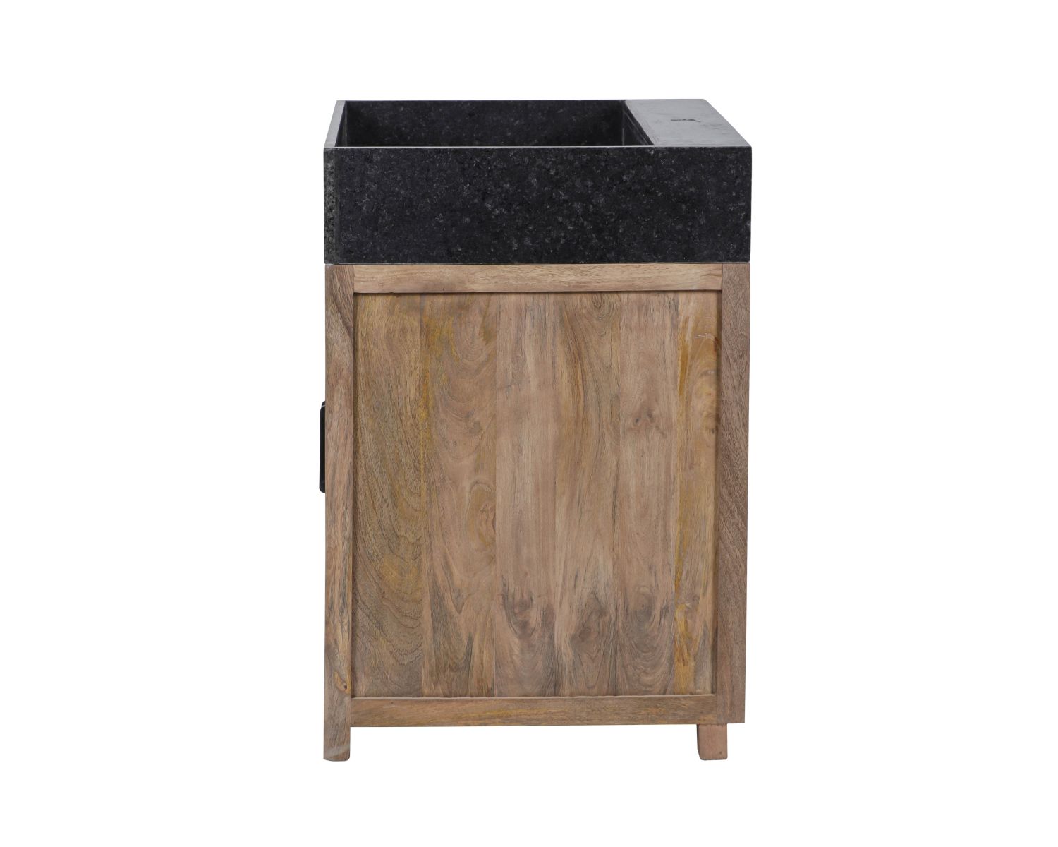 Lavello in legno massiccio "Grand Chef" a 2 ante senza lavabo