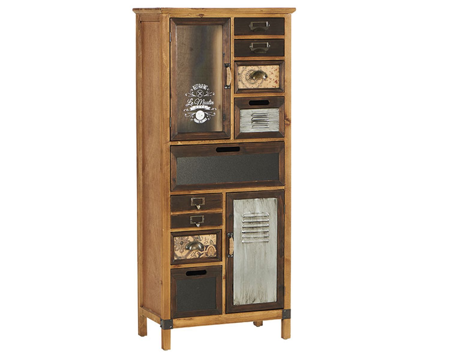 Armadio industriale "Mélimélo Indus" a 2 ante con otto cassetti