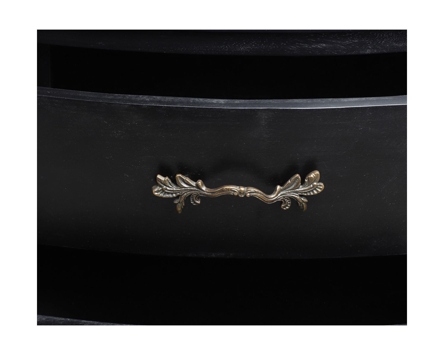 Mobile da bagno in legno di mango nero e pietra con cassetti e cassettiera in stile retrò 