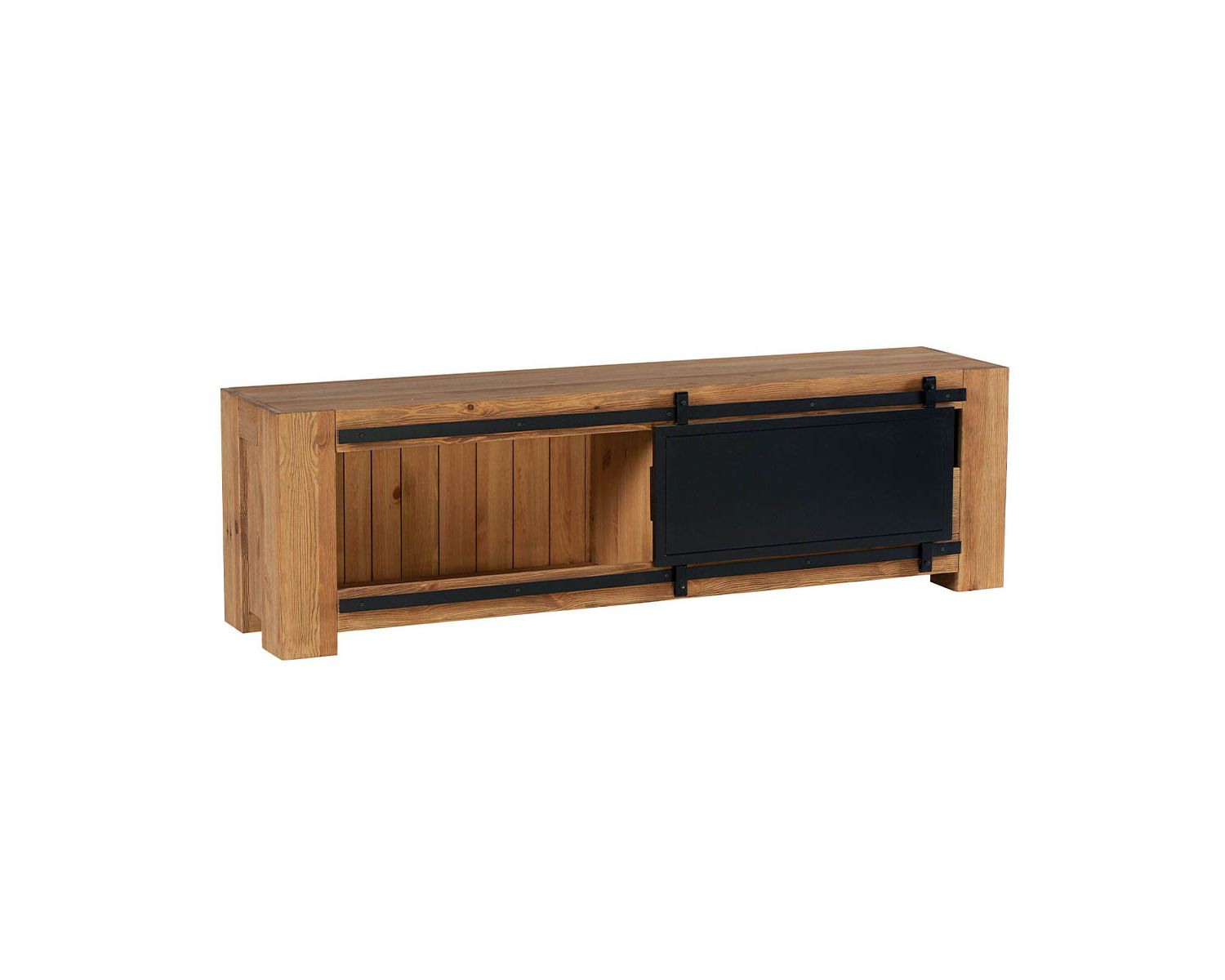 Porta TV "Cooper" Casita in metallo e legno con anta scorrevole 180 cm