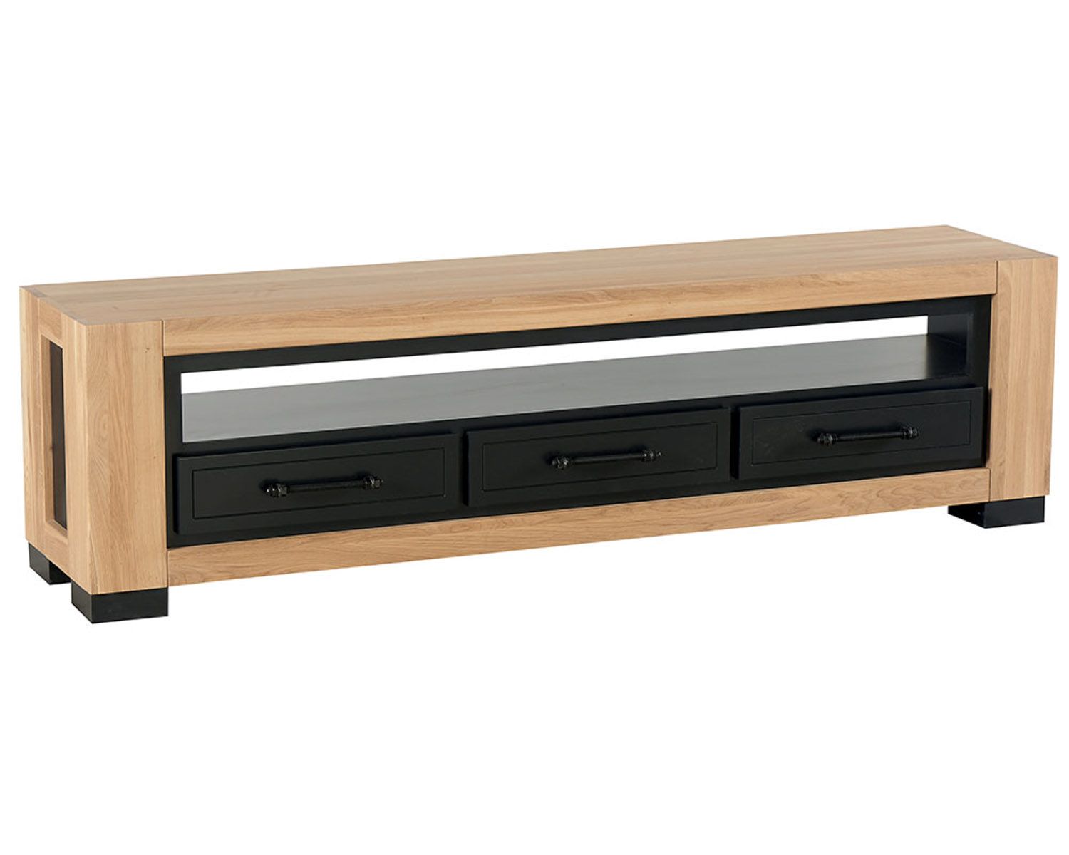 Mobile TV "Cleveland" Casita in rovere massiccio oliato L. 180 cm