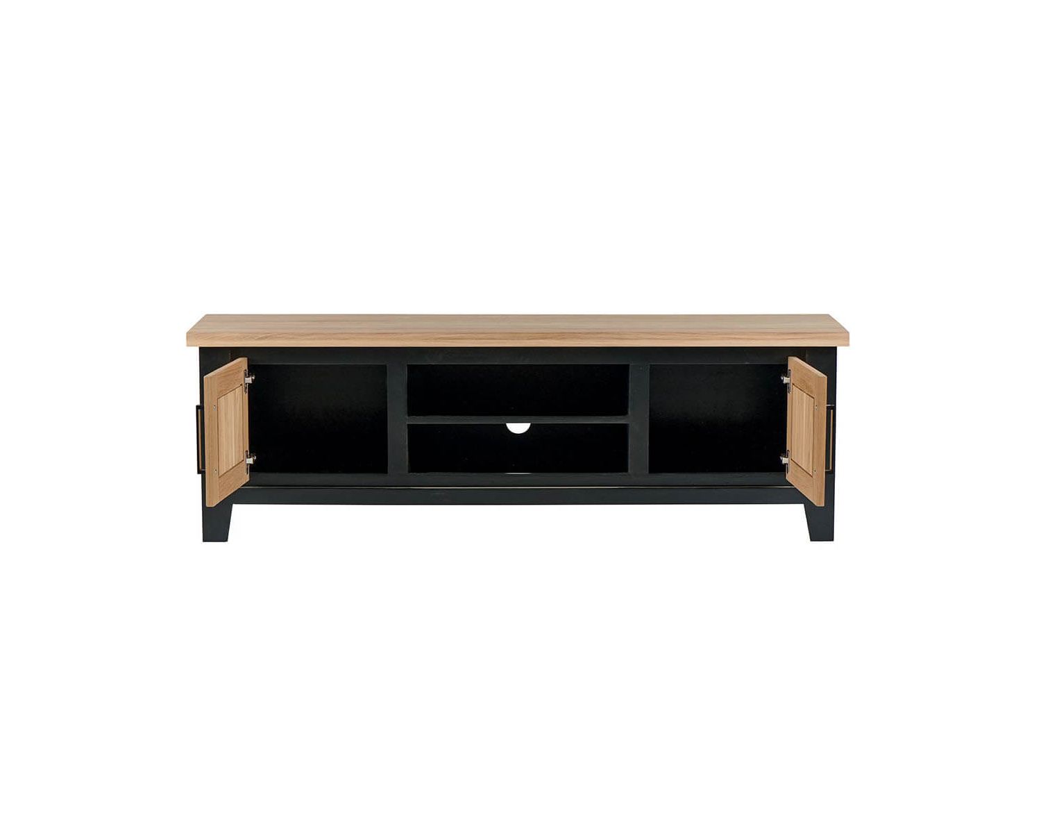 Mobile TV a soppalco "Ashland" a 2 ante e 2 nicchie bicolore