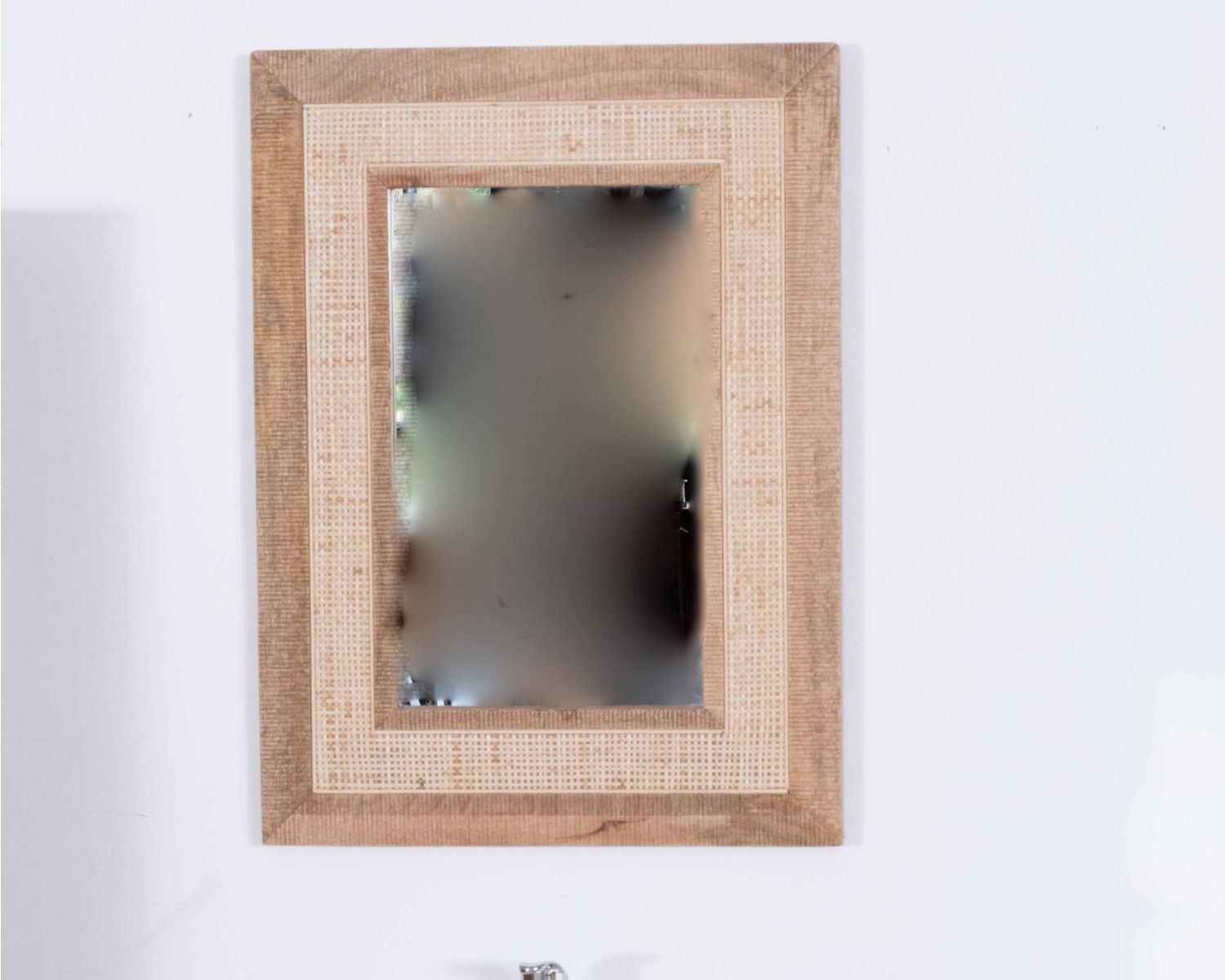 Specchio con cornice in legno e canna "Legacy", romantico e retrò