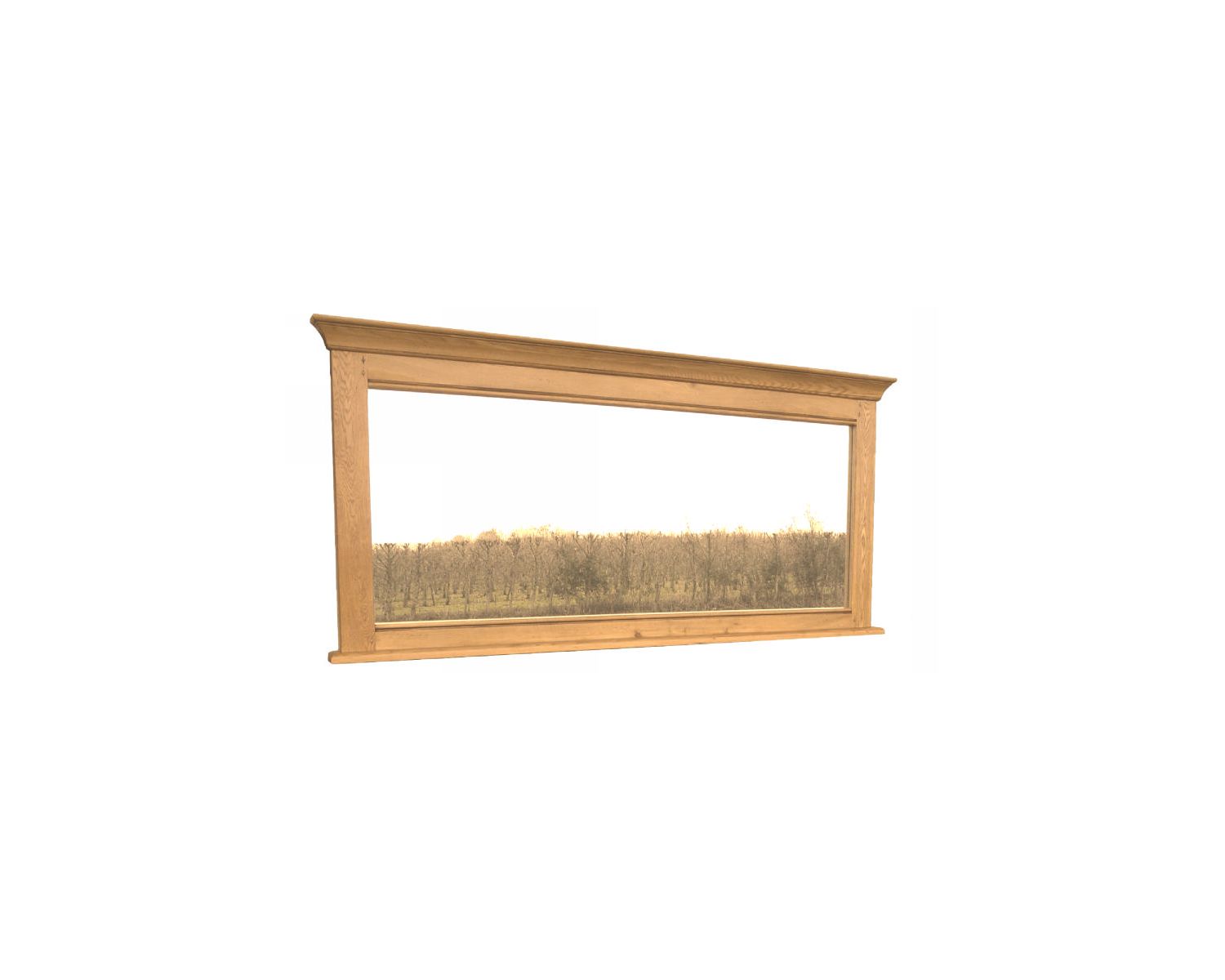 Specchio in rovere massiccio "Antique" 186x102cm