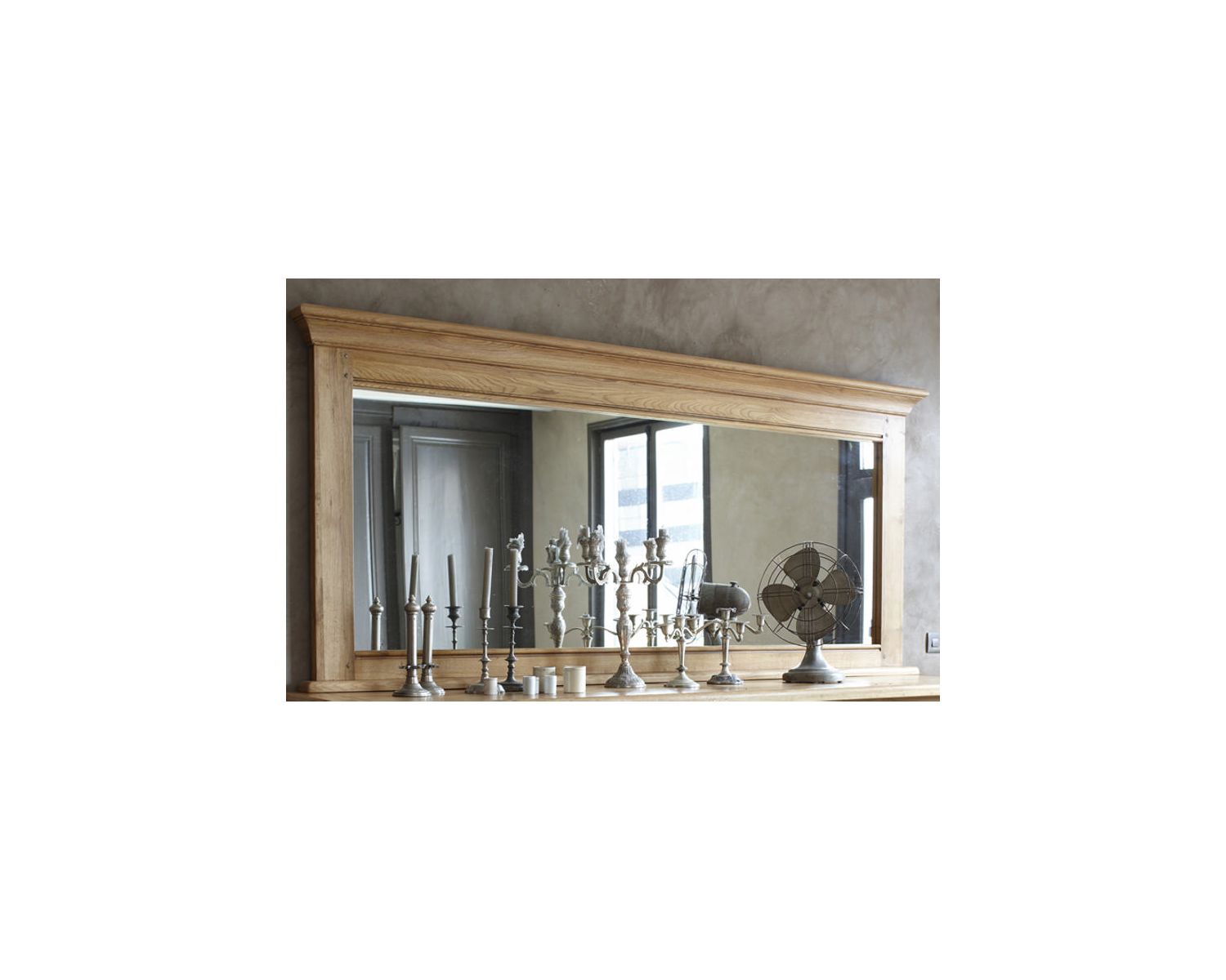 Specchio da tavolo in rovere massiccio "Amélie