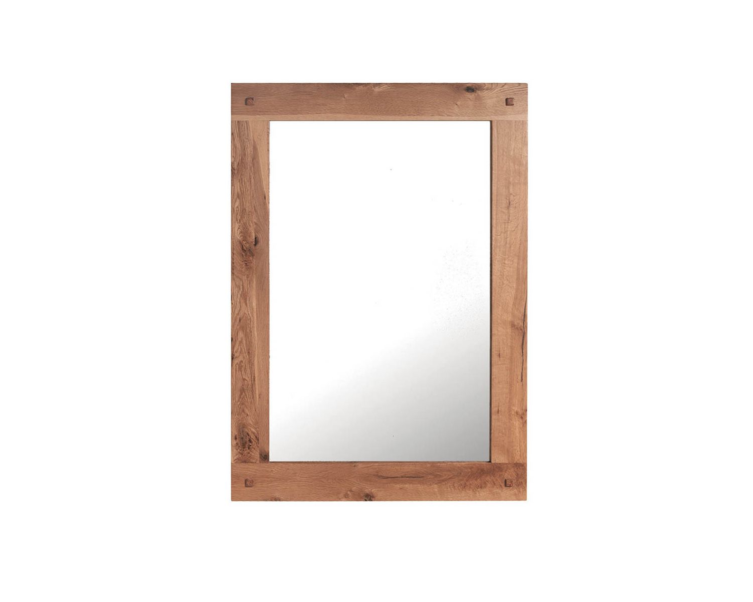 Specchio "Lodge Casita" con cornice in rovere massiccio 110 x 80 cm