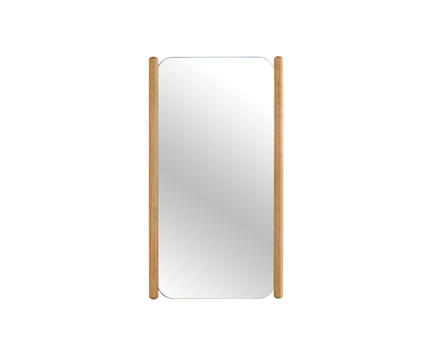 Specchio con cornice in rovere oliato, design elegante